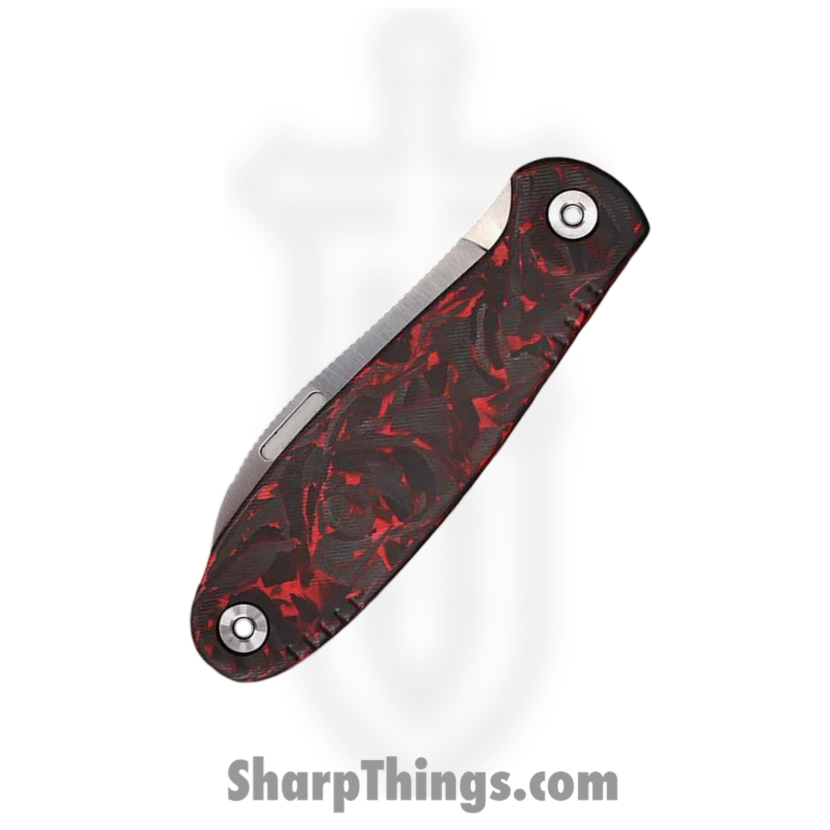 WithArmour - WA079F-40CFBR - FoldMuk2F - Folding Knife - VG-10 Satin Nessmuk - Shredded CF - Black Red - Image 4
