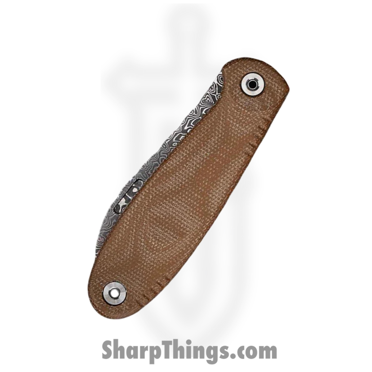 WithArmour - WA079F-40MKDM - FoldMuk2F - Folding Knife - Damascus Damascus Nessmuk - Micarta - Tan - Image 3