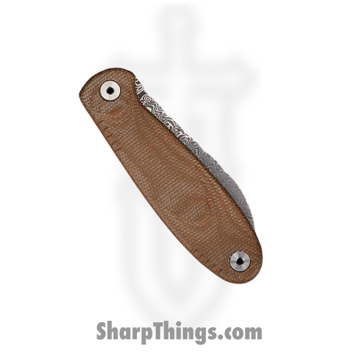 WithArmour - WA079F-40MKDM - FoldMuk2F - Folding Knife - Damascus Damascus Nessmuk - Micarta - Tan - Image 4