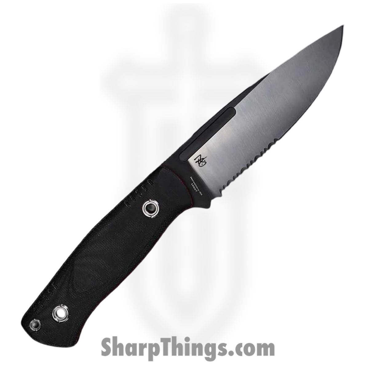 WithArmour - WA2301-110BK - Mercenary - Fixed Blade Knife - 12C27 Two Tone Drop Point P/S - Micarta G10 - Black Red - Image 2