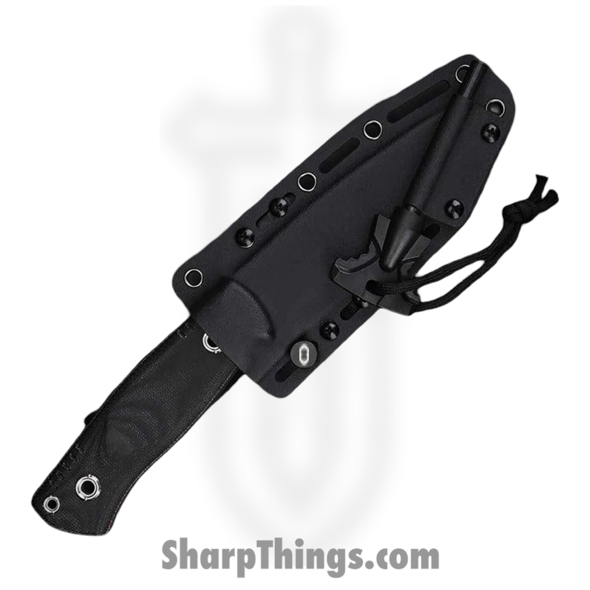 WithArmour - WA2301-110BK - Mercenary - Fixed Blade Knife - 12C27 Two Tone Drop Point P/S - Micarta G10 - Black Red - Image 3