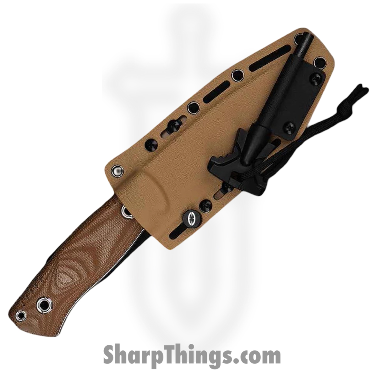 WithArmour - WA2301-110TN - Mercenary - Fixed Blade Knife - 12C27 Satin Drop Point - Micarta G10 - Tan Red - Image 3