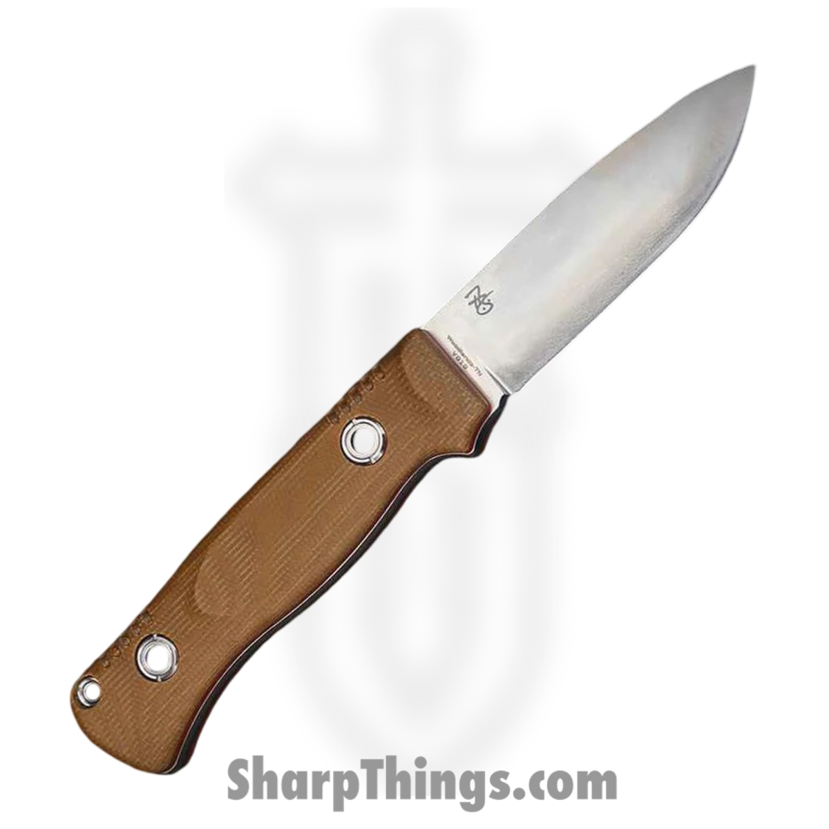 WithArmour - WA2303-95TN - Woodlands - Fixed Blade Knife - VG-10 Satin Spear Point - Micarta G10 - Tan Red - Image 2