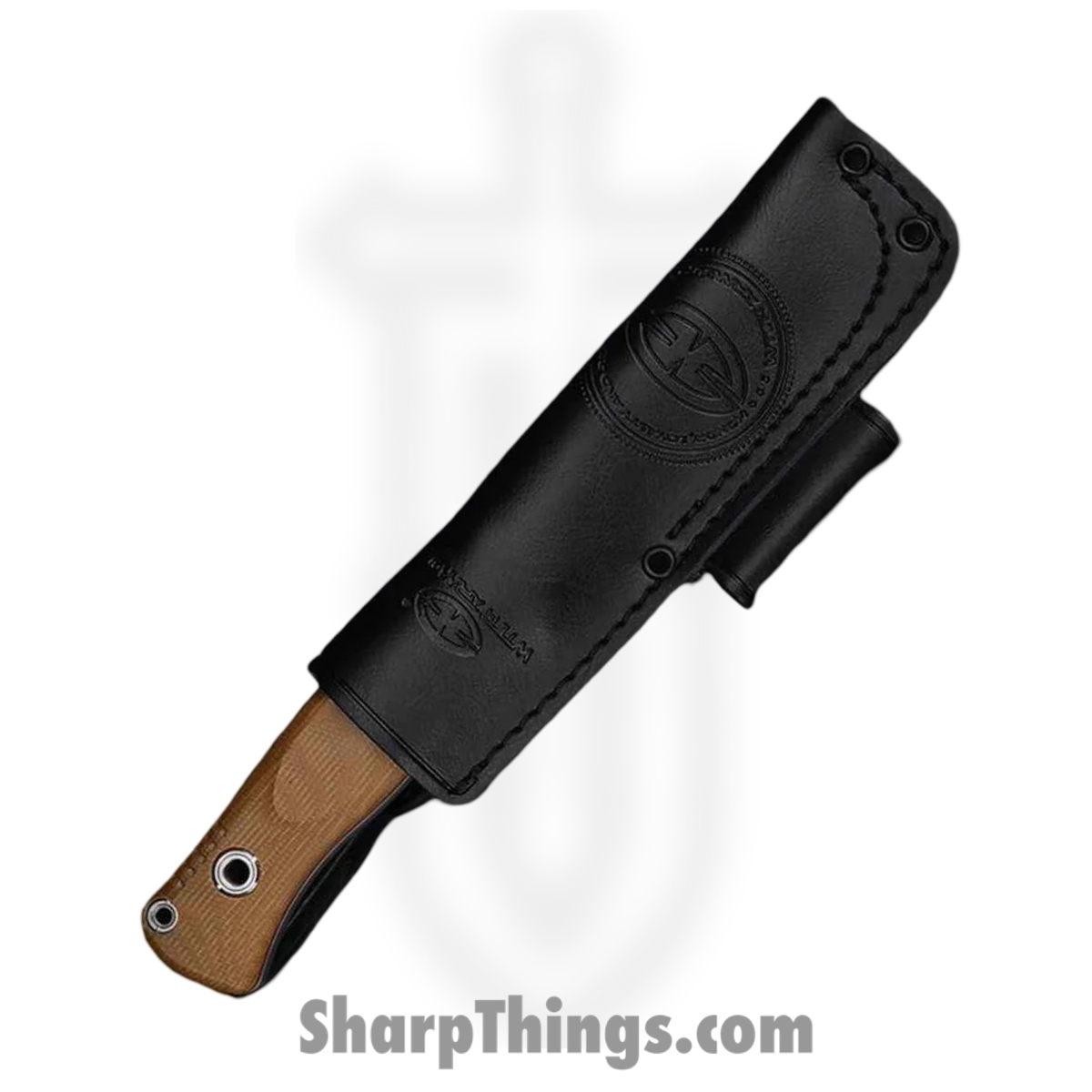 WithArmour - WA2303-95TN - Woodlands - Fixed Blade Knife - VG-10 Satin Spear Point - Micarta G10 - Tan Red - Image 3