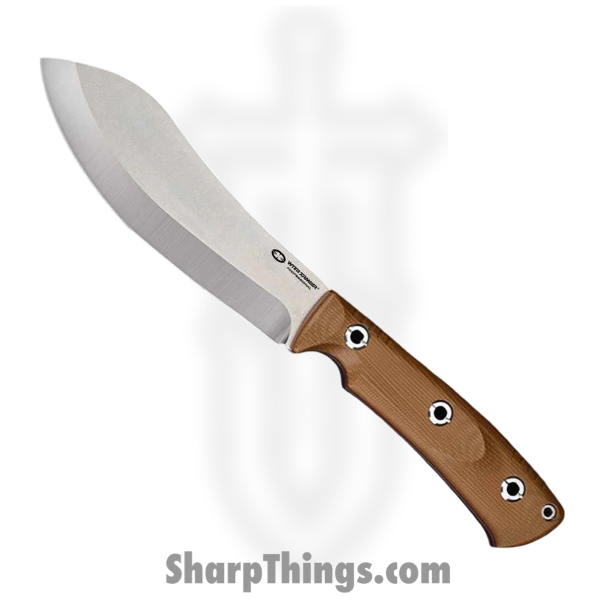 WithArmour - WA2306-125TN - BigMuk - Fixed Blade Knife - 1095 HC Satin Nessmuk - Micarta G10 - Tan Red