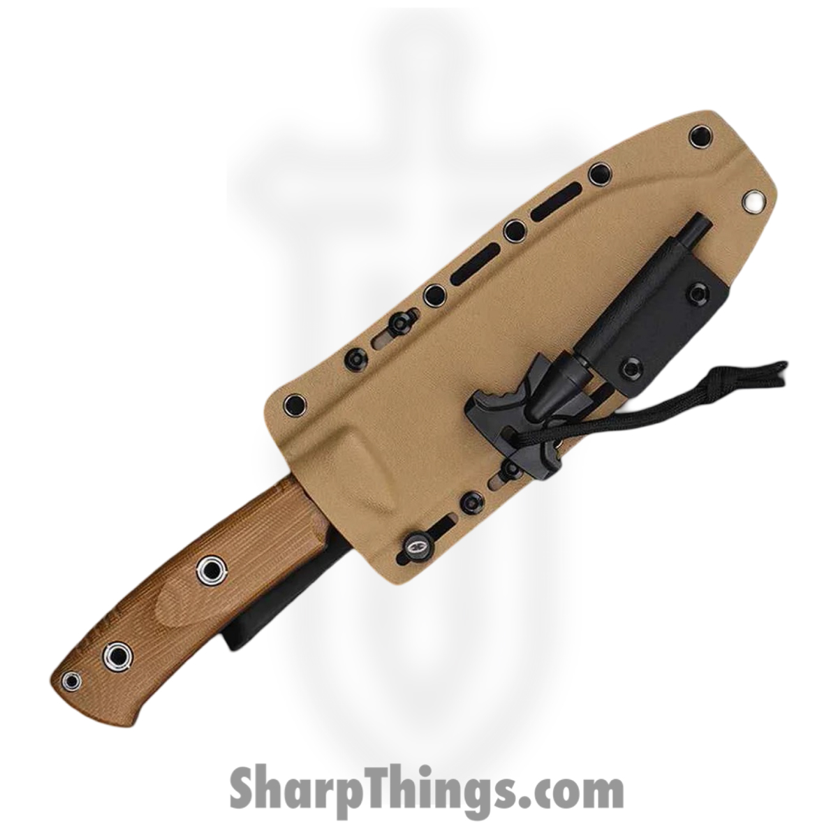 WithArmour - WA2306-125TN - BigMuk - Fixed Blade Knife - 1095 HC Satin Nessmuk - Micarta G10 - Tan Red - Image 3