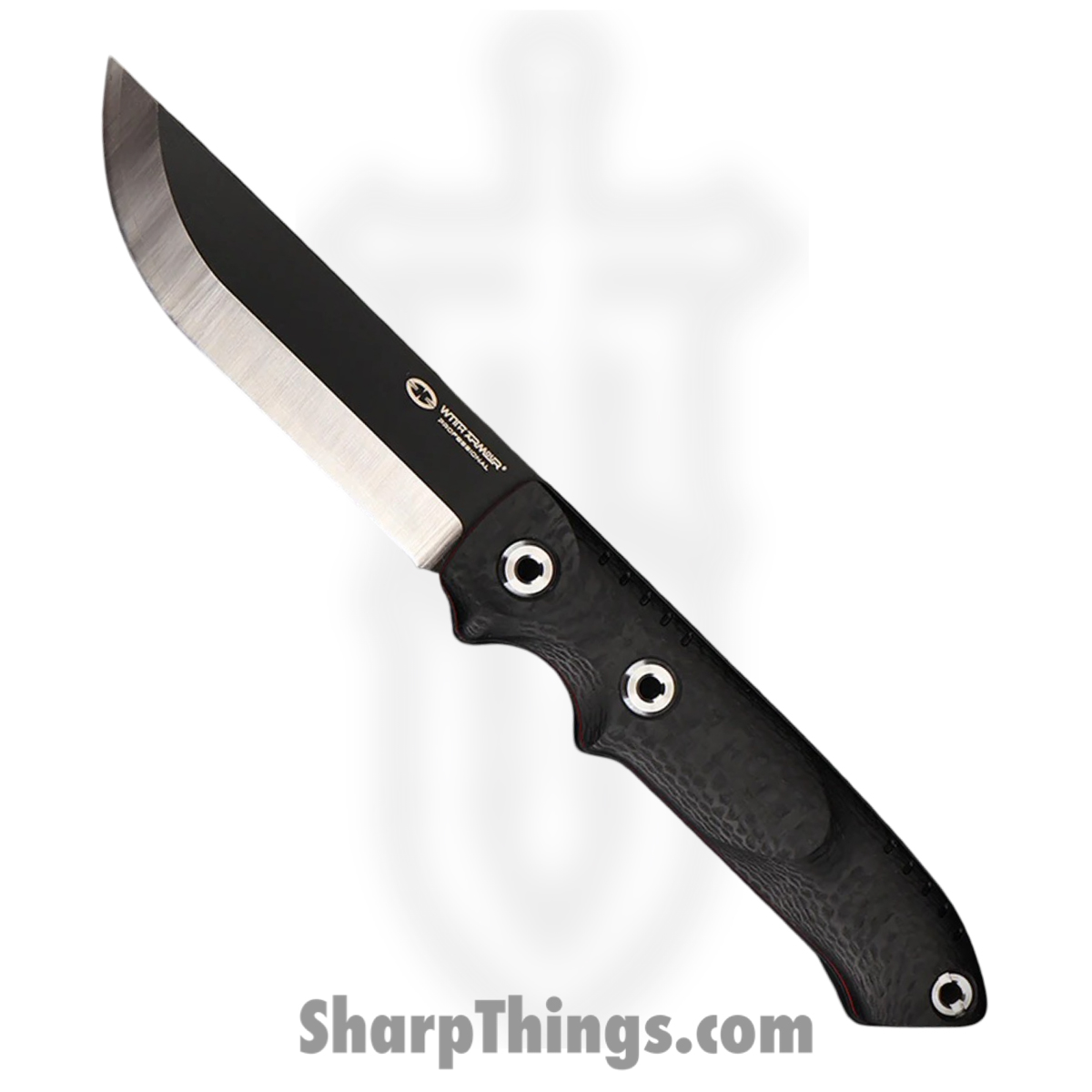 WithArmour - WA2403-BK - Cajo I - Fixed Blade Knife - WASTEEL Two Tone Drop Point - SCFG10 - Black Red