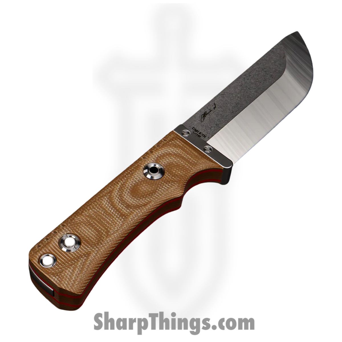 WithArmour - WA2404-TN - Cajo II - Fixed Blade Knife - VG-10 Stonewash Drop Point - Micarta G10 - Tan Red - Image 2