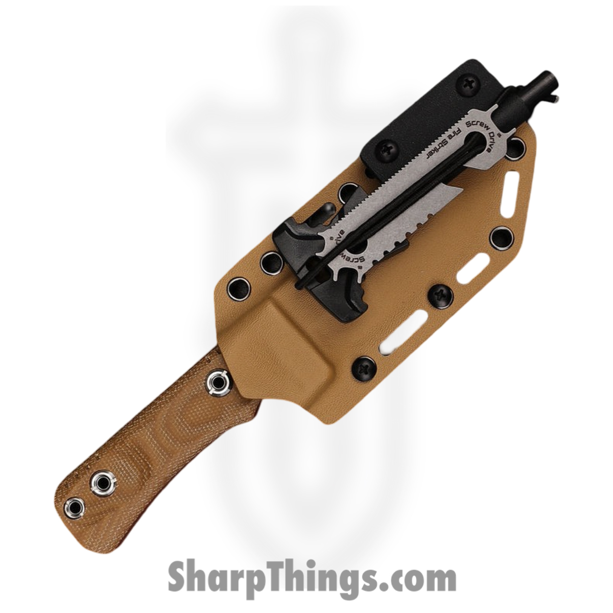 WithArmour - WA2404-TN - Cajo II - Fixed Blade Knife - VG-10 Stonewash Drop Point - Micarta G10 - Tan Red - Image 4
