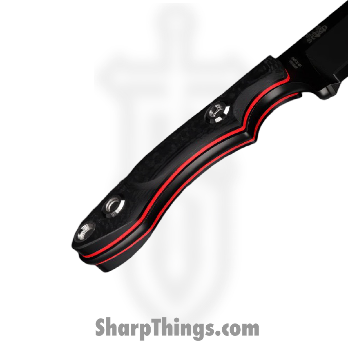 WithArmour - WA2410-BK - BackUp - Fixed Blade Knife - WASTEEL Two Tone Straight Back - SCFG10 - Black Red - Image 4