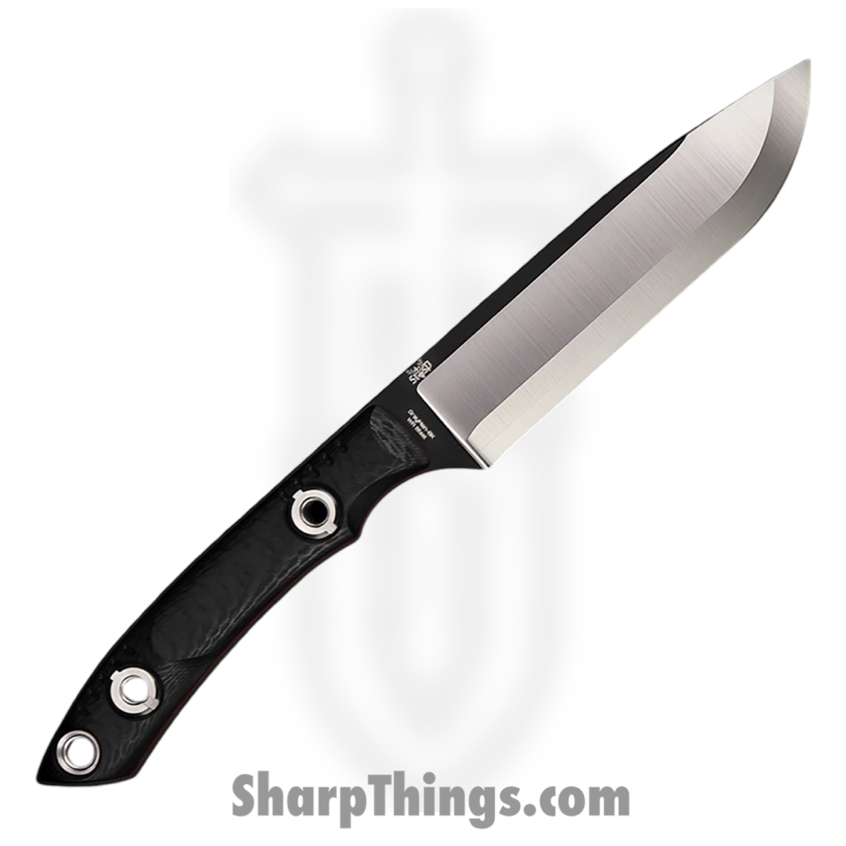 WithArmour - WA2411-BK - GrayMen - Fixed Blade Knife - WASTEEL Two Tone Clip Point - SCFG10 - Black Red - Image 2