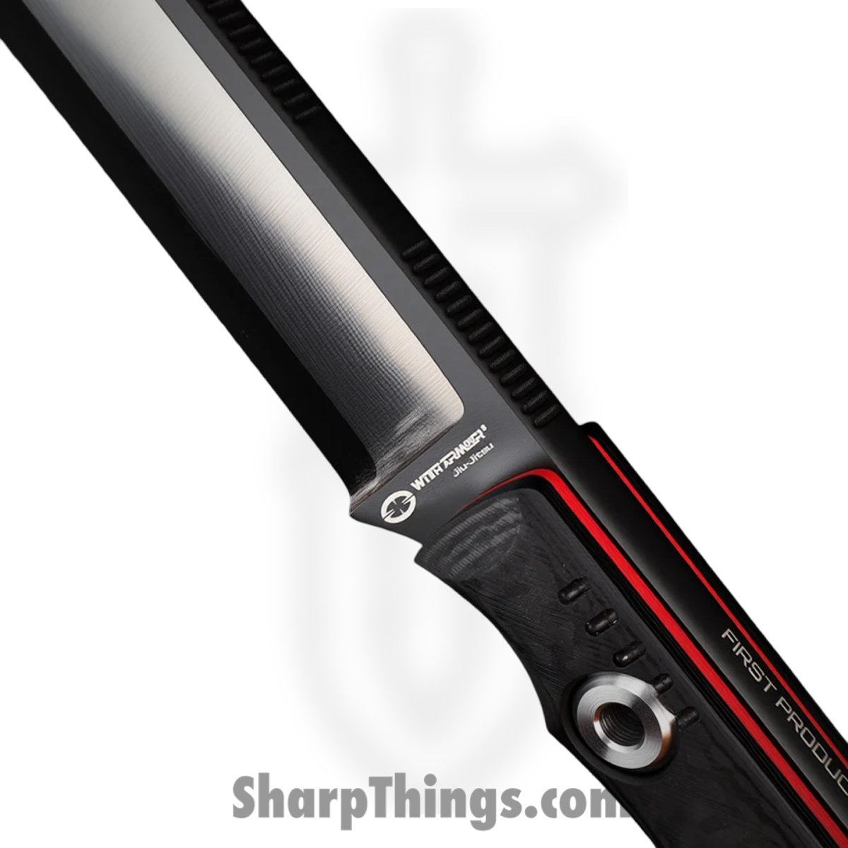 WithArmour - WA2411-BK - GrayMen - Fixed Blade Knife - WASTEEL Two Tone Clip Point - SCFG10 - Black Red - Image 3