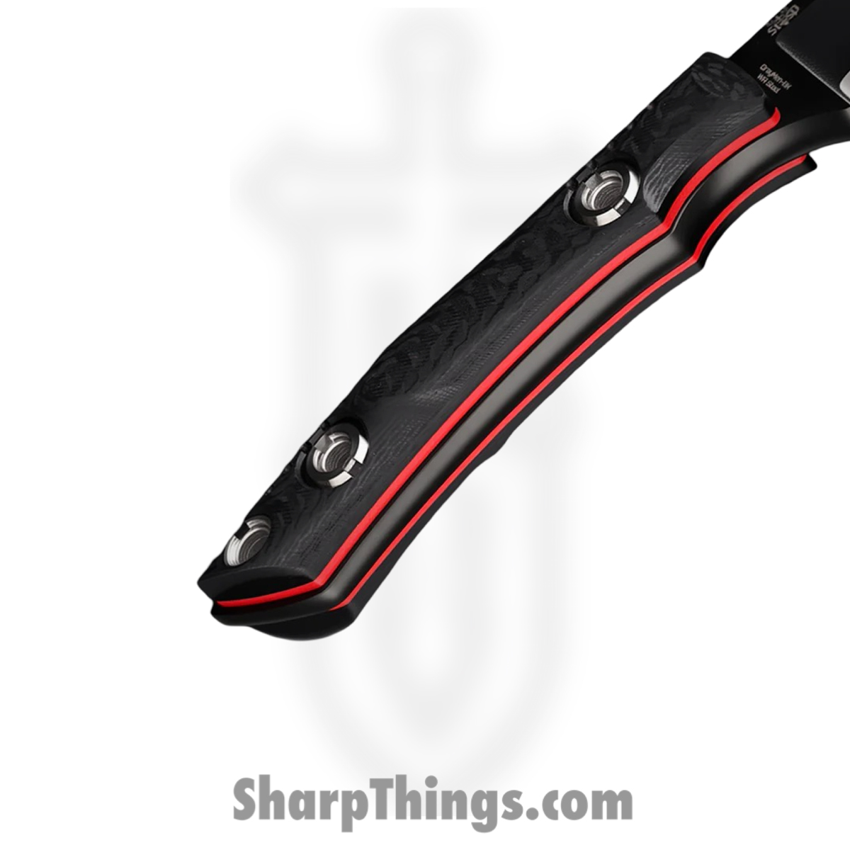 WithArmour - WA2411-BK - GrayMen - Fixed Blade Knife - WASTEEL Two Tone Clip Point - SCFG10 - Black Red - Image 4
