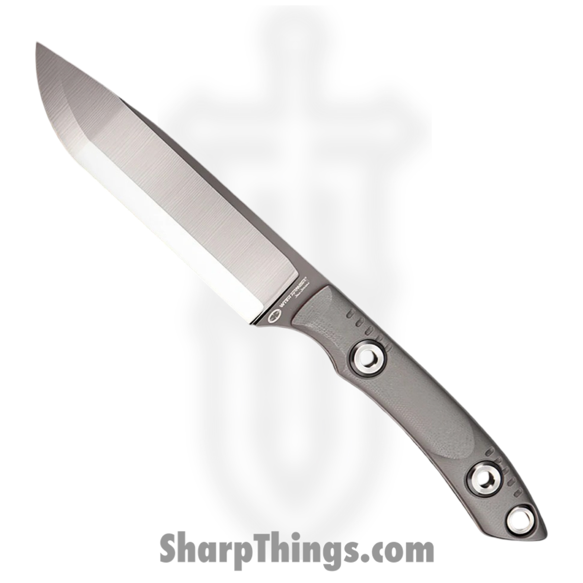 WithArmour - WA2411-GY - GrayMen - Fixed Blade Knife - WASTEEL Two Tone Clip Point - G10 - Gray Red