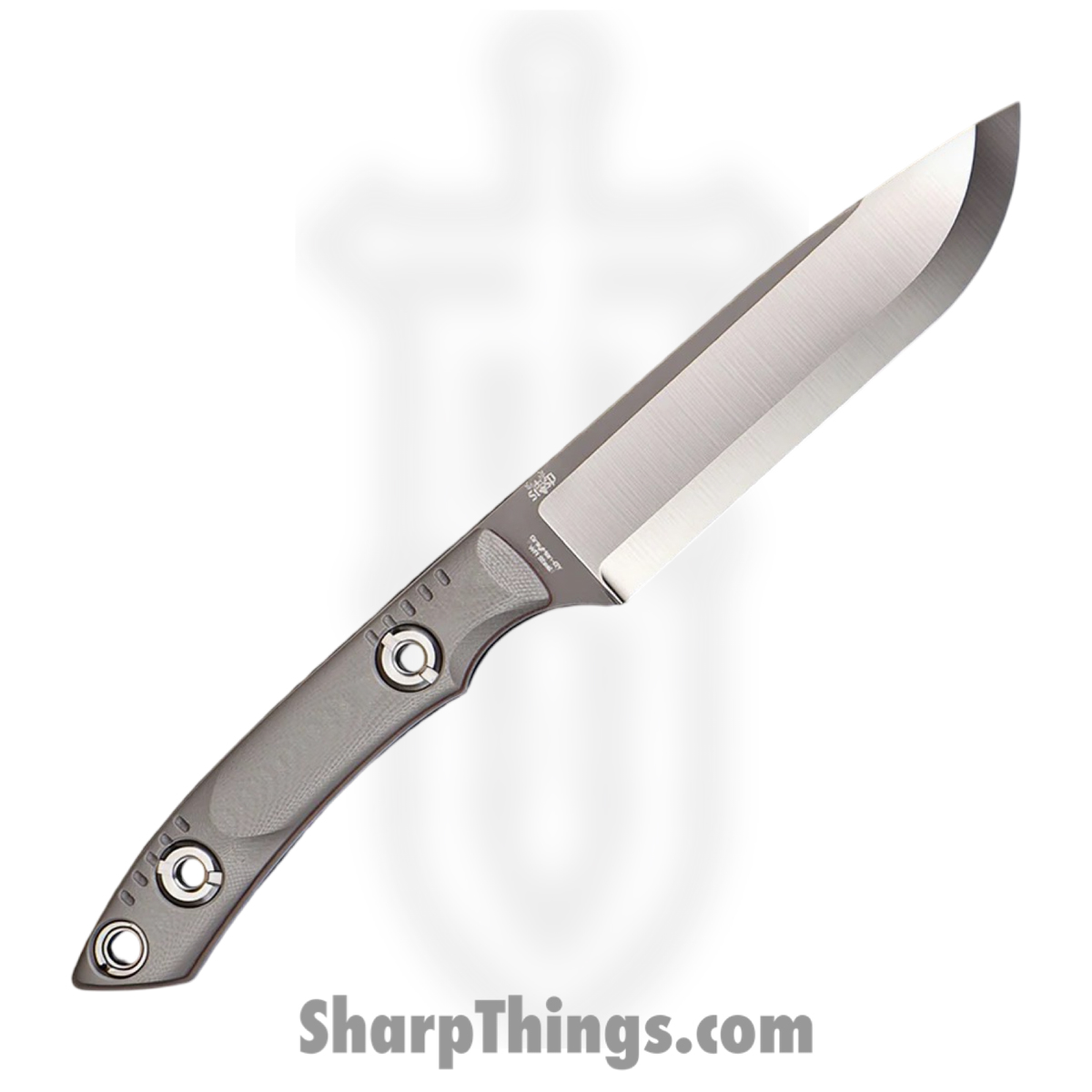 WithArmour - WA2411-GY - GrayMen - Fixed Blade Knife - WASTEEL Two Tone Clip Point - G10 - Gray Red - Image 2