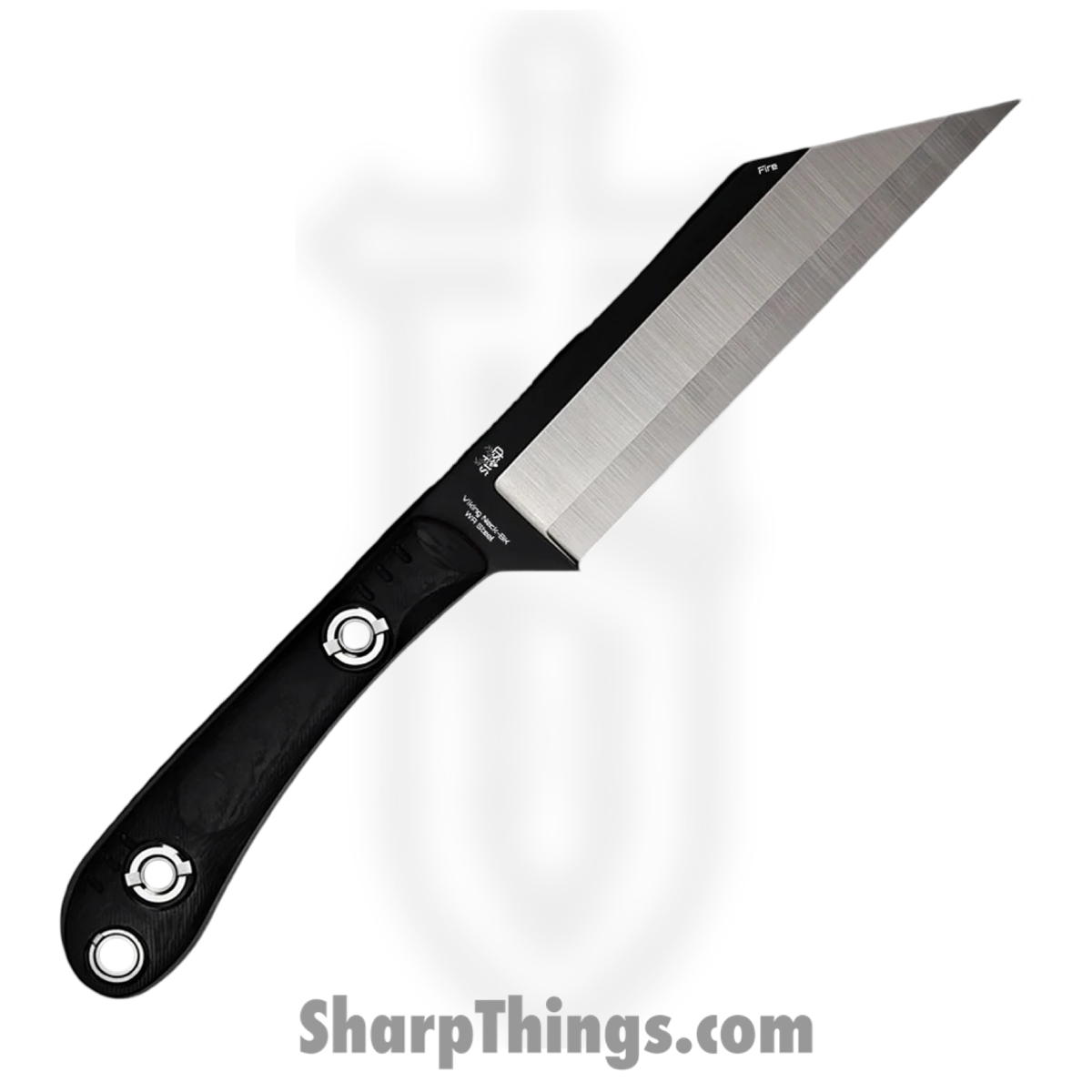 WithArmour - WA2412-BK - VikingNeck - Fixed Blade Knife - WASTEEL Two Tone Reverse Tanto - SCFG10 - Black Red - Image 2