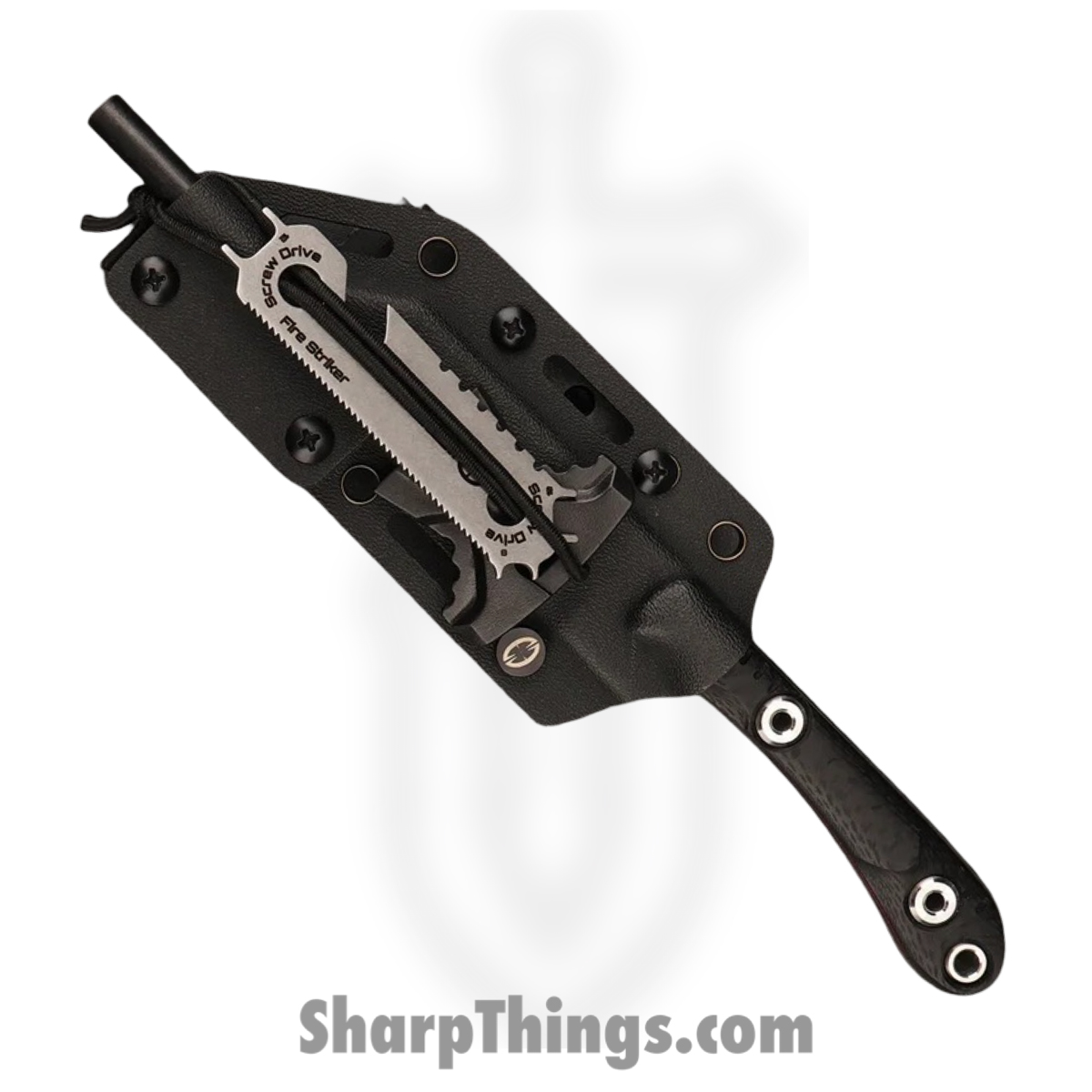 WithArmour - WA2412-BK - VikingNeck - Fixed Blade Knife - WASTEEL Two Tone Reverse Tanto - SCFG10 - Black Red - Image 5