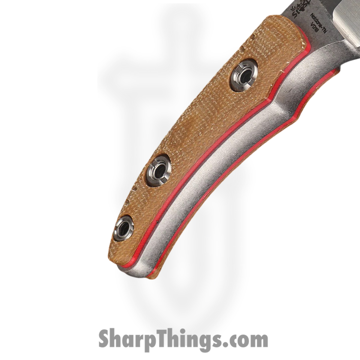 WithArmour - WA2413-TN - NotDone - Fixed Blade Knife - VG-10 Stonewash Drop Point - Micarta G10 - Tan Red - Image 4