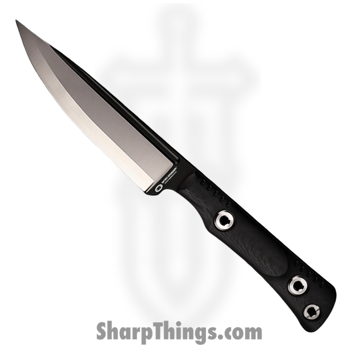 WithArmour - WA2414-BK - KenDaol - Fixed Blade Knife - WASTEEL Two Tone Clip Point - SCFG10 - Black Red