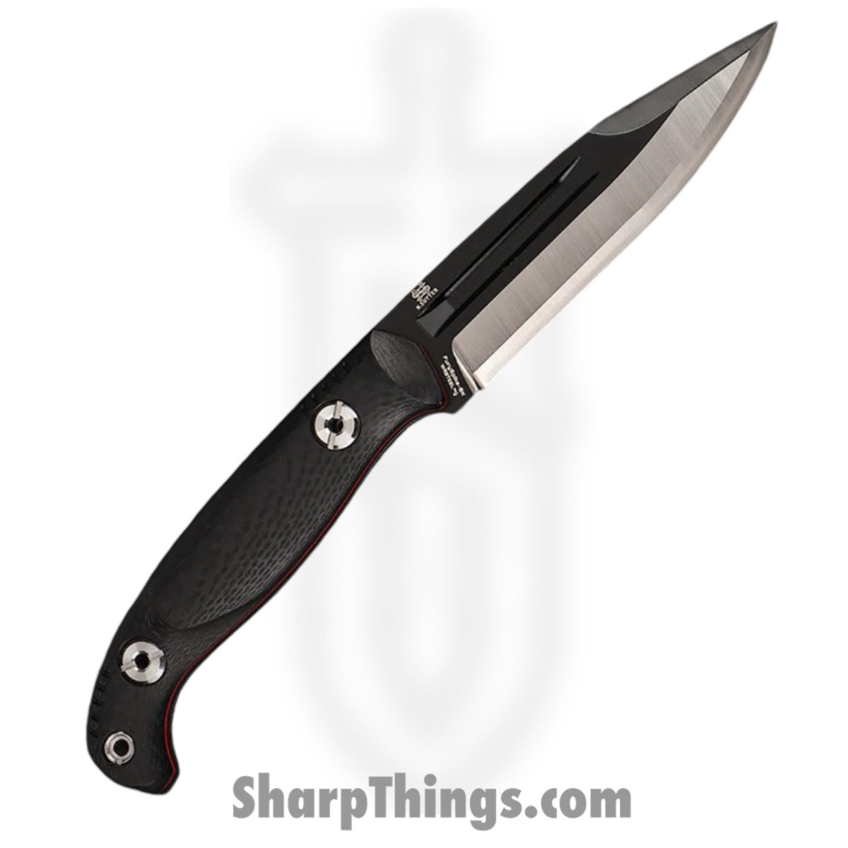 WithArmour - WA2416-BK - Fury Spike - Fixed Blade Knife - WASTEEL Two Tone Spear Point - SCFG10 - Black Red - Image 2