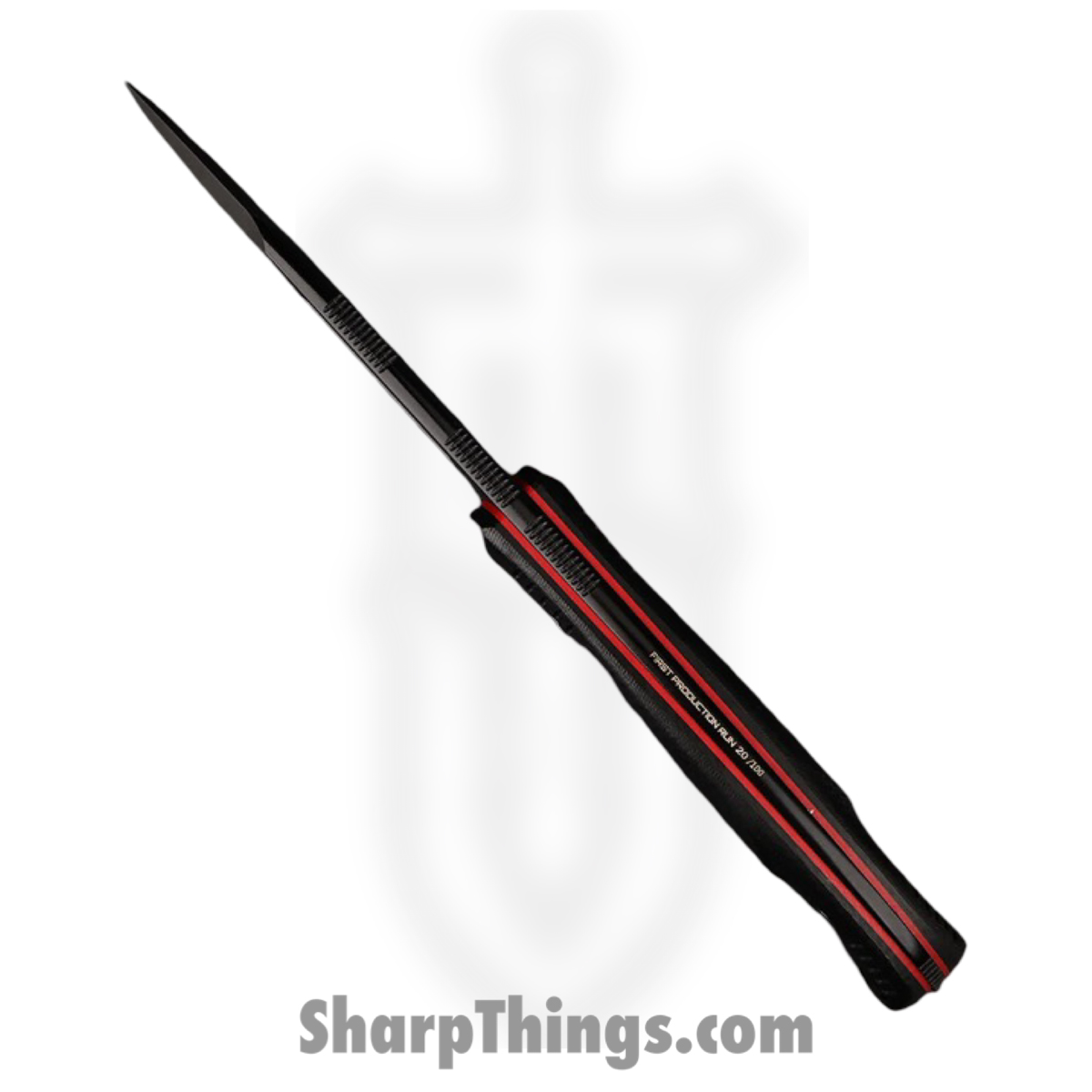 WithArmour - WA2416-BK - Fury Spike - Fixed Blade Knife - WASTEEL Two Tone Spear Point - SCFG10 - Black Red - Image 4