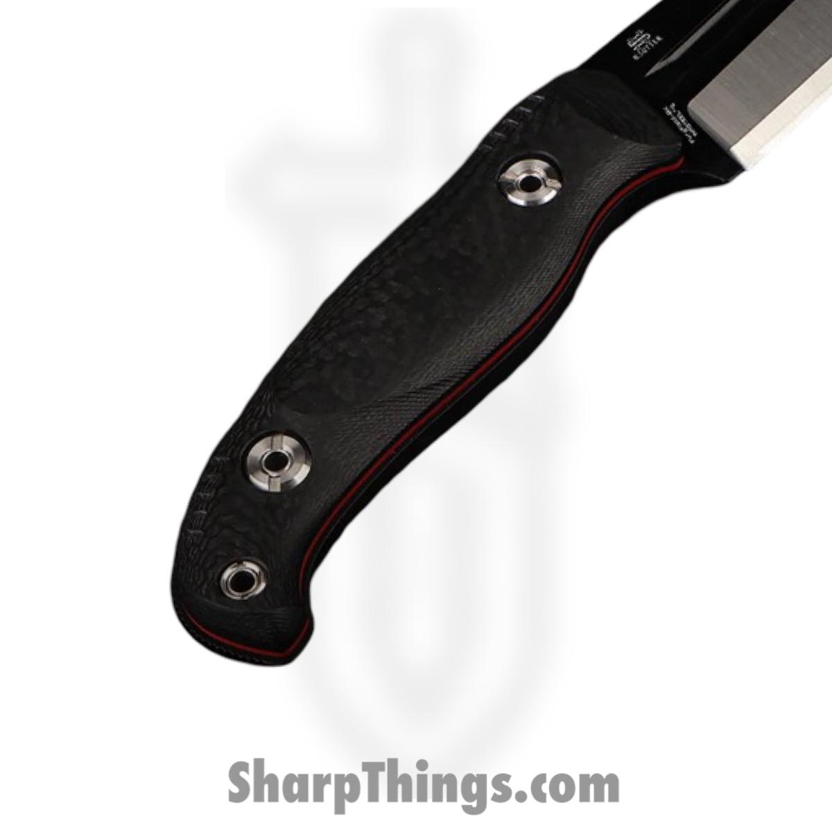 WithArmour - WA2417-BK - FuryField - Fixed Blade Knife - WASTEEL Stonewash Spear Point - SCFG10 - Black Red - Image 3