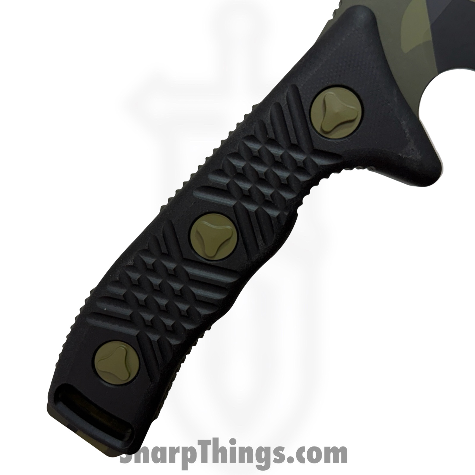 Microtech - 104-1JUCS - Arbiter SS - Fixed Blade Knife - M390 Jungle Camo Recurve Clip Point - G10 - Black - Image 6