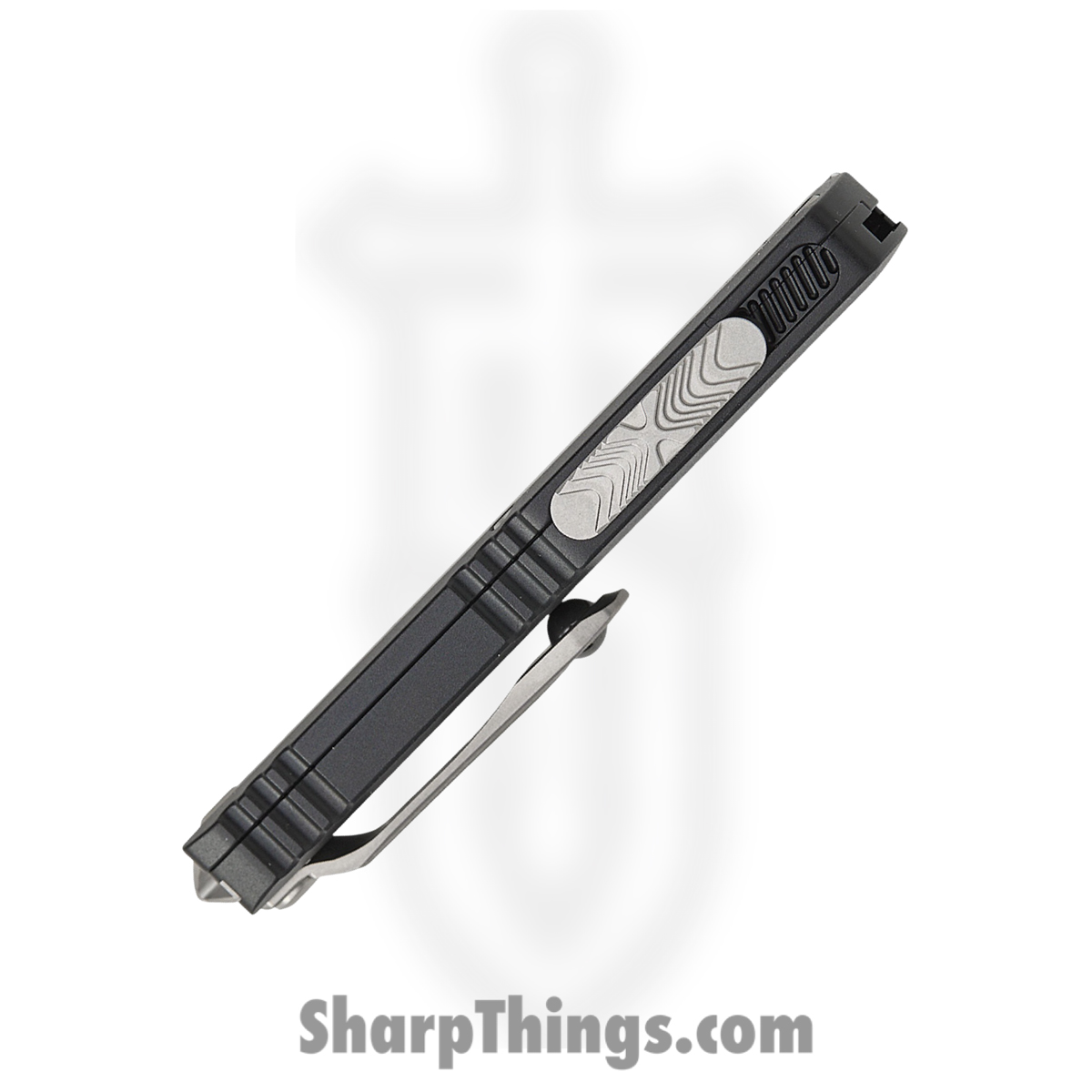 Microtech - 11474-10 - UTX-70 Gen IV - OTF Auto - M390MK Stonewash Dagger - Aluminum - Black - Image 5
