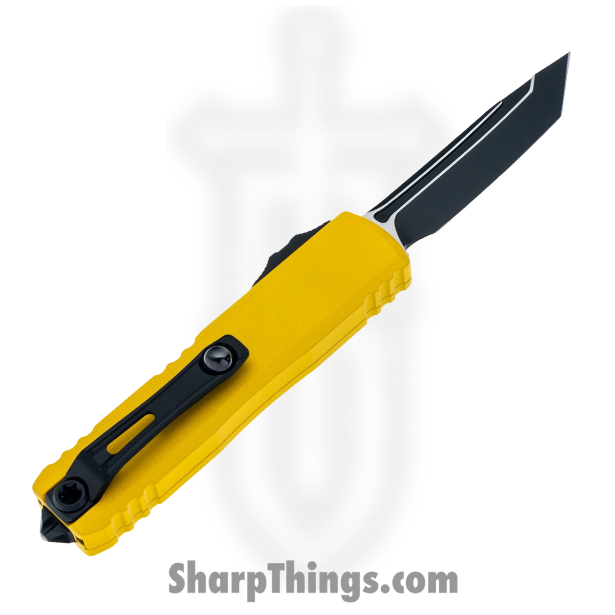 Microtech - 12334-1YW - UTX-85 Gen IV - OTF Auto - M390MK Coated Tanto - Aluminum - Yellow - Image 2