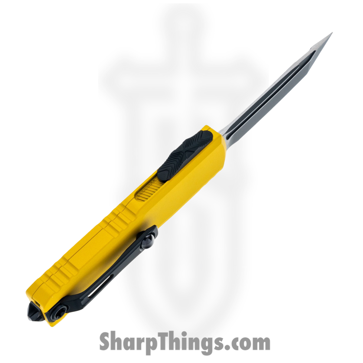 Microtech - 12334-1YW - UTX-85 Gen IV - OTF Auto - M390MK Coated Tanto - Aluminum - Yellow - Image 3