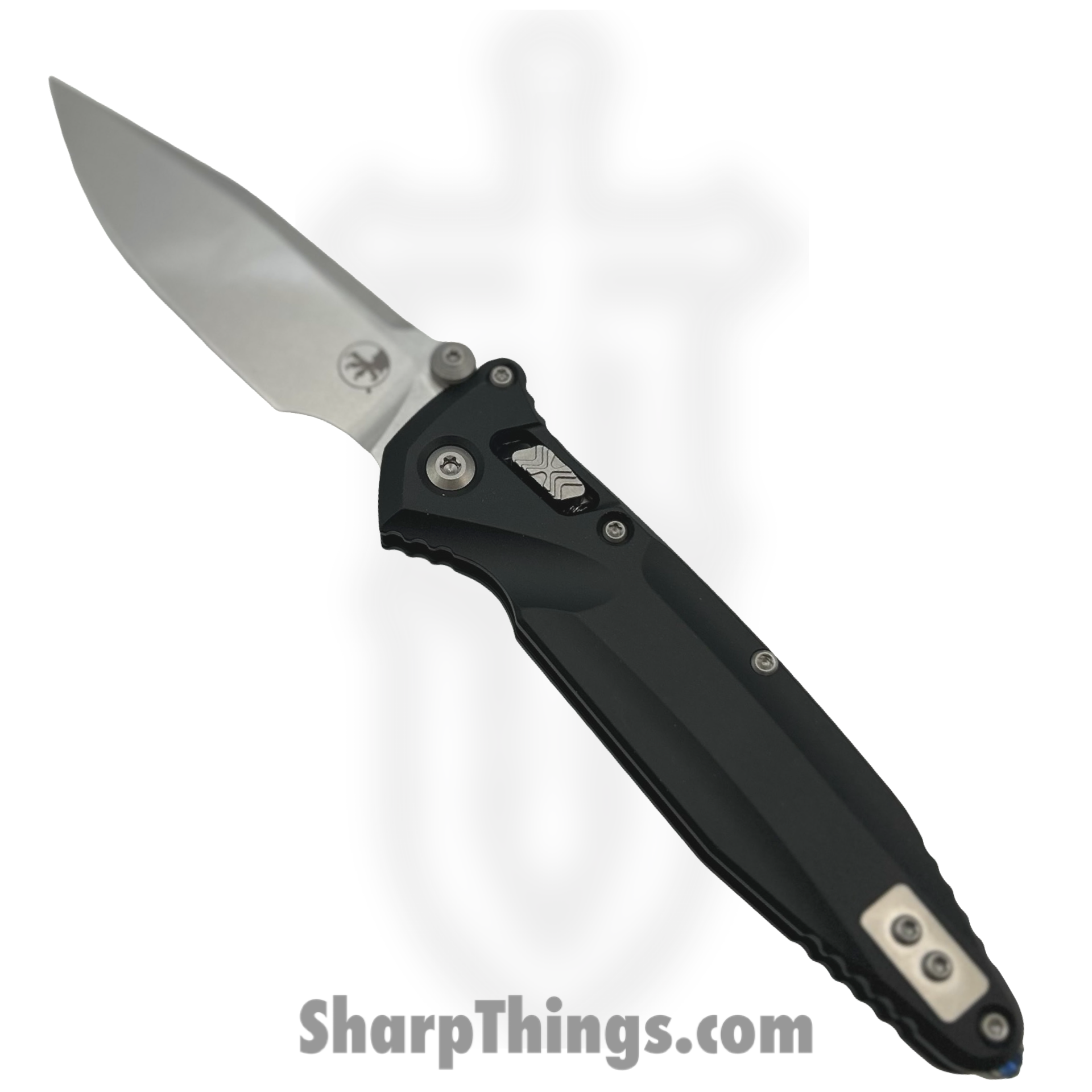Microtech - 159RL-10 - Socom Delta - Folding Knife - M390MK Stonewash Spear Point - Aluminum - Black