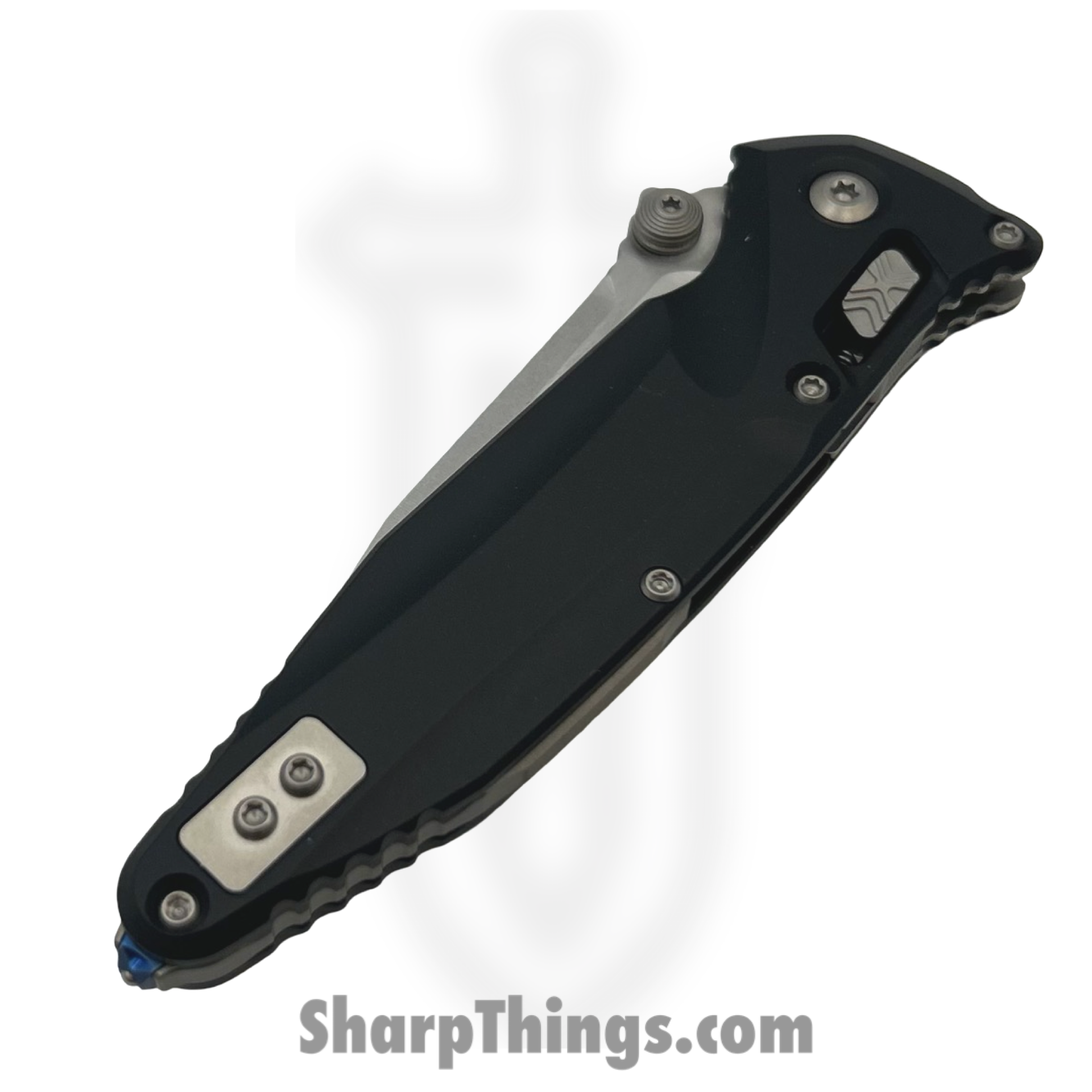 Microtech - 159RL-10 - Socom Delta - Folding Knife - M390MK Stonewash Spear Point - Aluminum - Black - Image 3