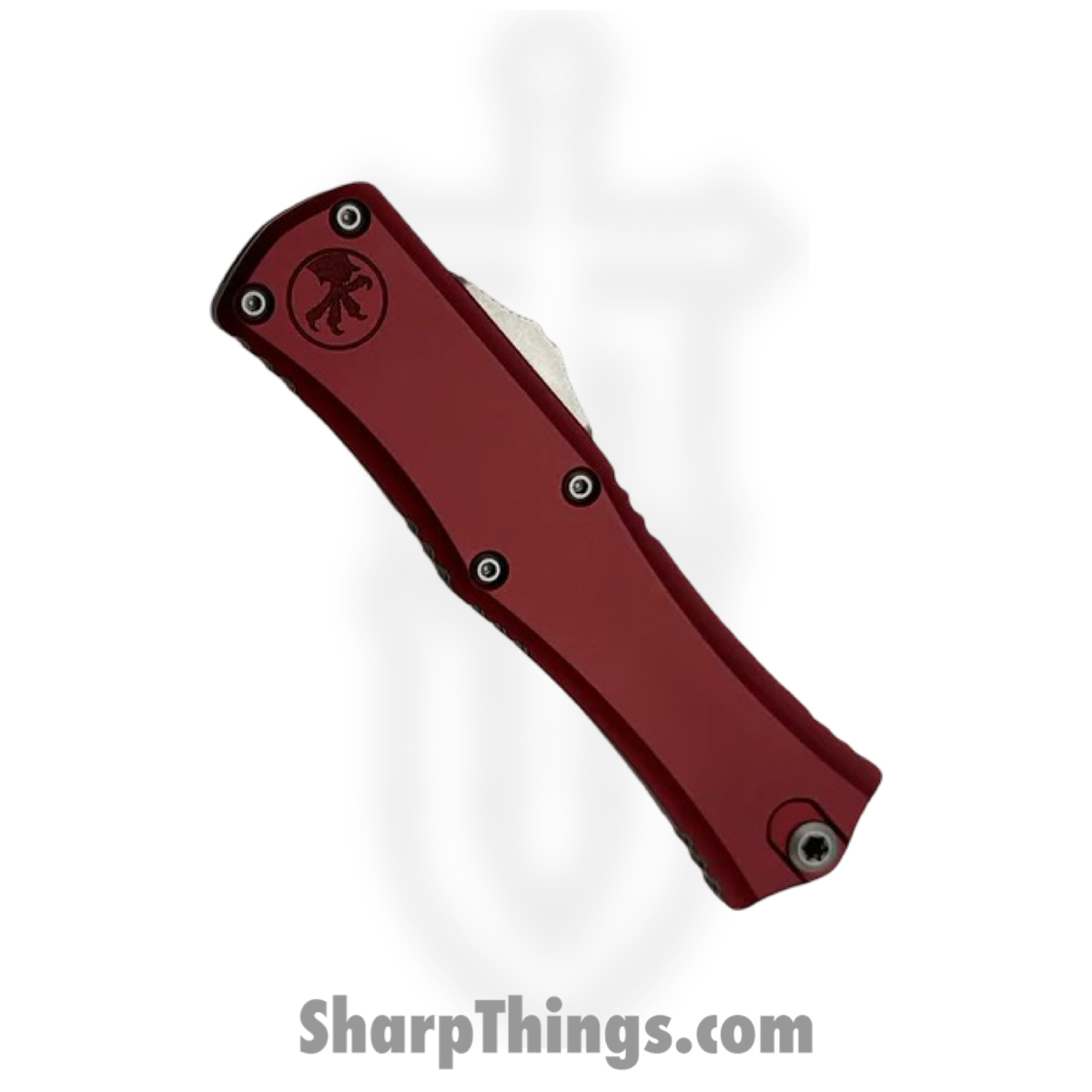 Microtech - 1702M-10MR - Mini Hera II - OTF Auto - M390MK Stonewash Dagger - Aluminum - Merlot - Image 3