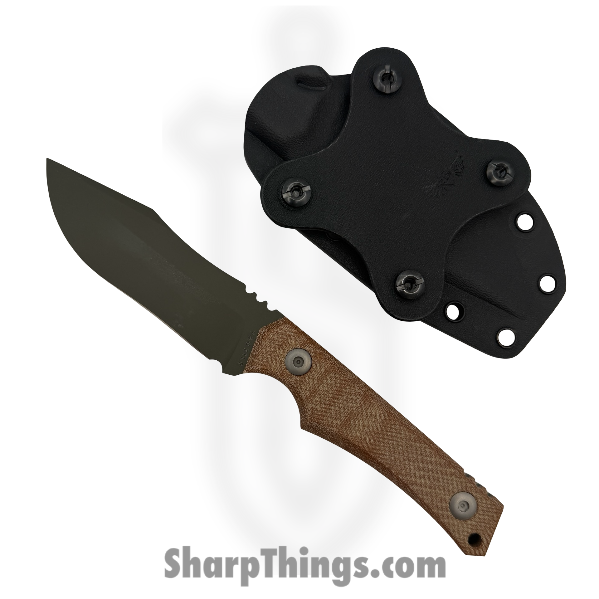 Tactile Knife Co. - 20OBMCSGRMNA - Osprey - Fixed Blade Knife - CPM MagnaCut Coated Clip Point - Natural Micarta - Tan