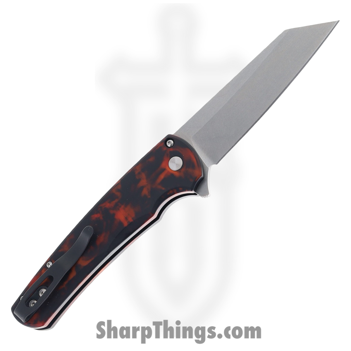 ProTech - 5401-DF - Malibu - Folding Knife - CPM MagnaCut Stonewash Reverse Tanto - Aluminum - Del Fuego - Image 2