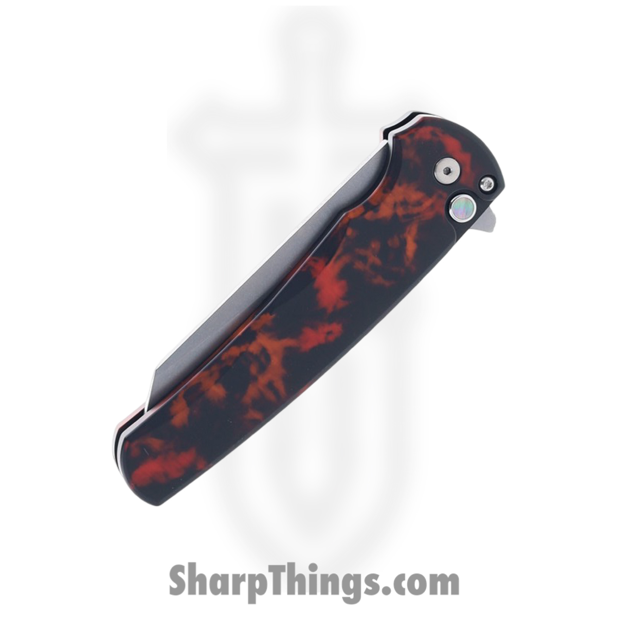 ProTech - 5401-DF - Malibu - Folding Knife - CPM MagnaCut Stonewash Reverse Tanto - Aluminum - Del Fuego - Image 3