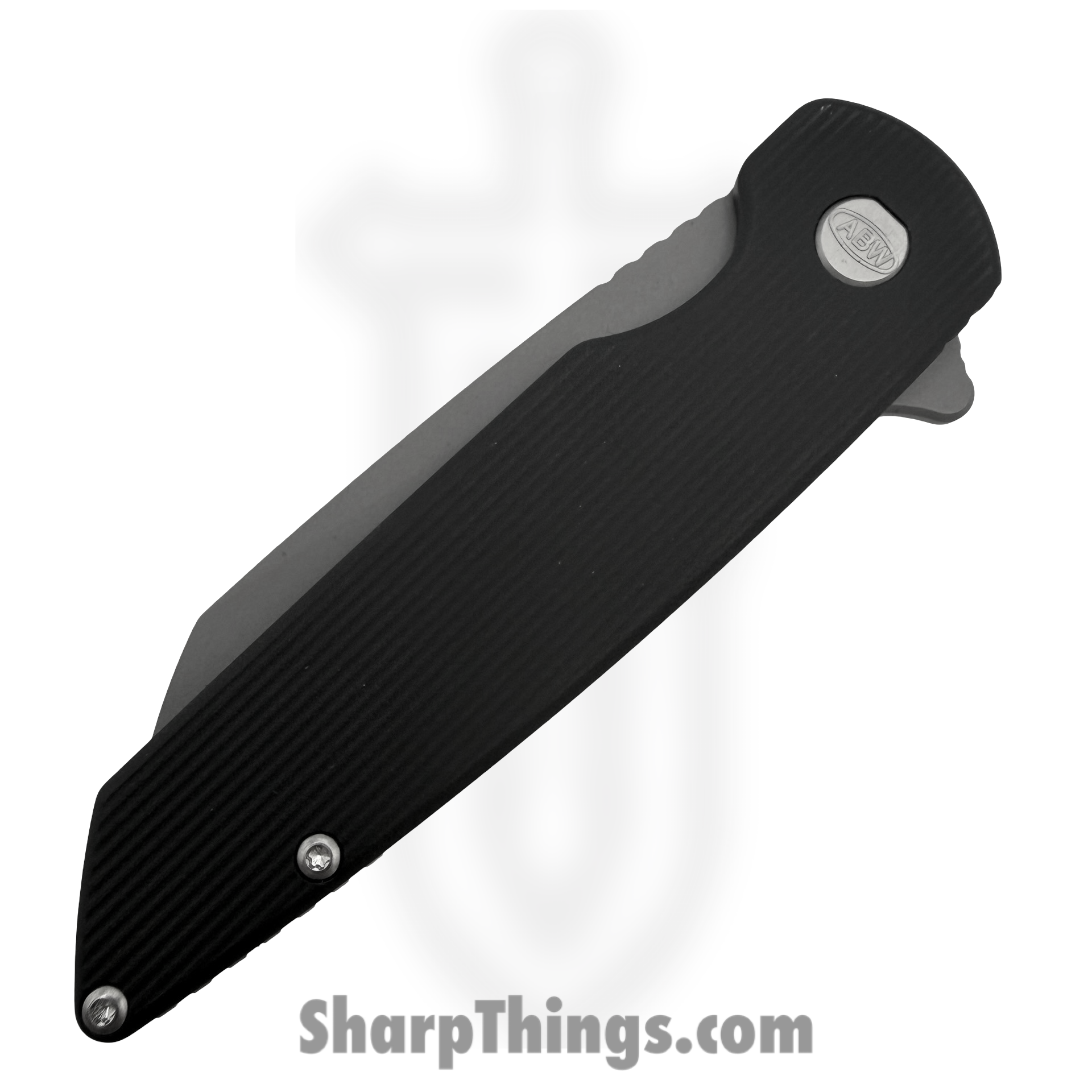 ABW - ABW-M2-SW-BK - Model 2 - Folding Knife - CPM MagnaCut Stonewash Sheepsfoot - 6061-T6 Aluminum - Black - Image 3