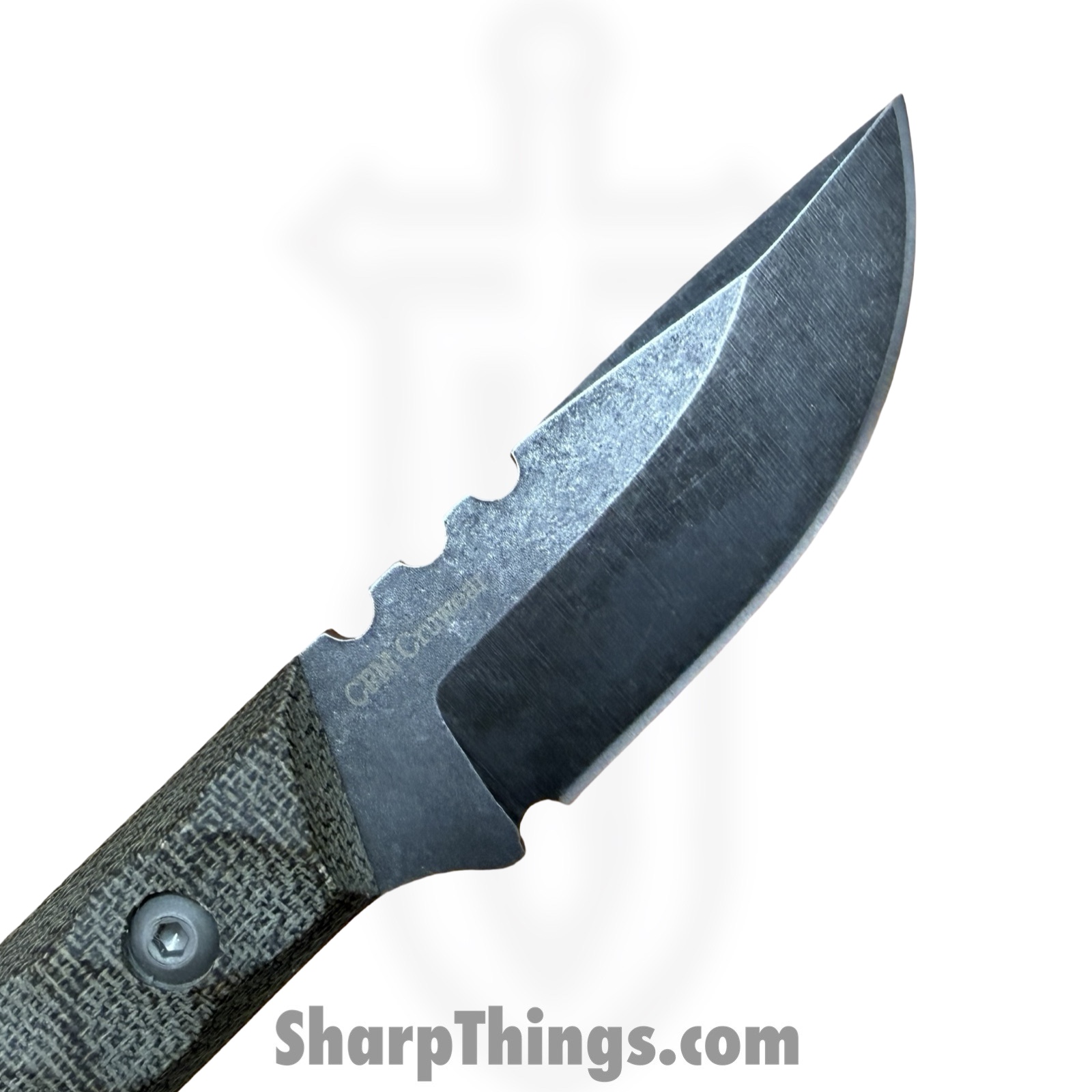 Bald Man K&T - BaldBS2602 - Thicker Clipper - Fixed Blade Knife - CPM CruWear Stonewash Clip Point - Canvas - OD Green - Image 6