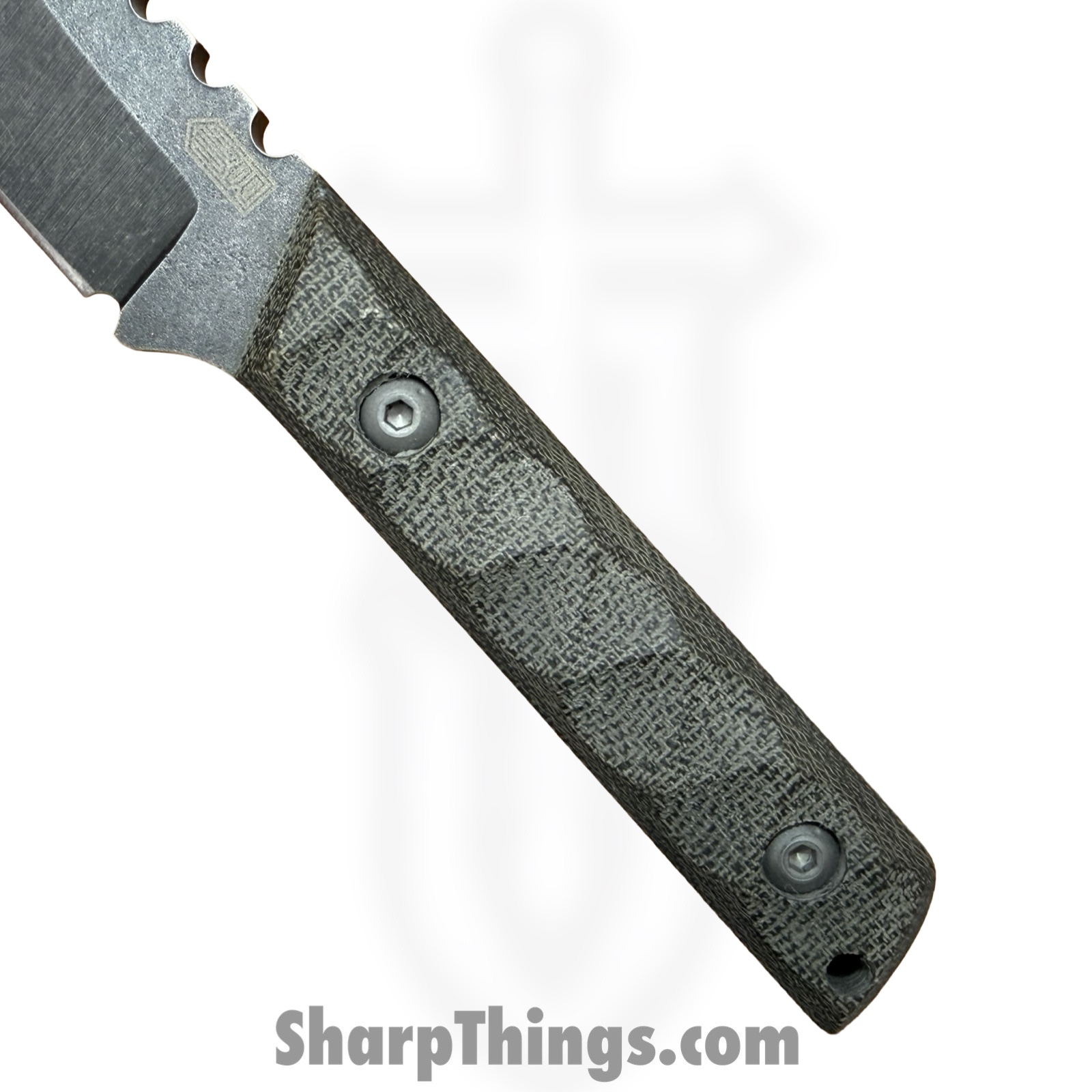 Bald Man K&T - BaldBS2602 - Thicker Clipper - Fixed Blade Knife - CPM CruWear Stonewash Clip Point - Canvas - OD Green - Image 9