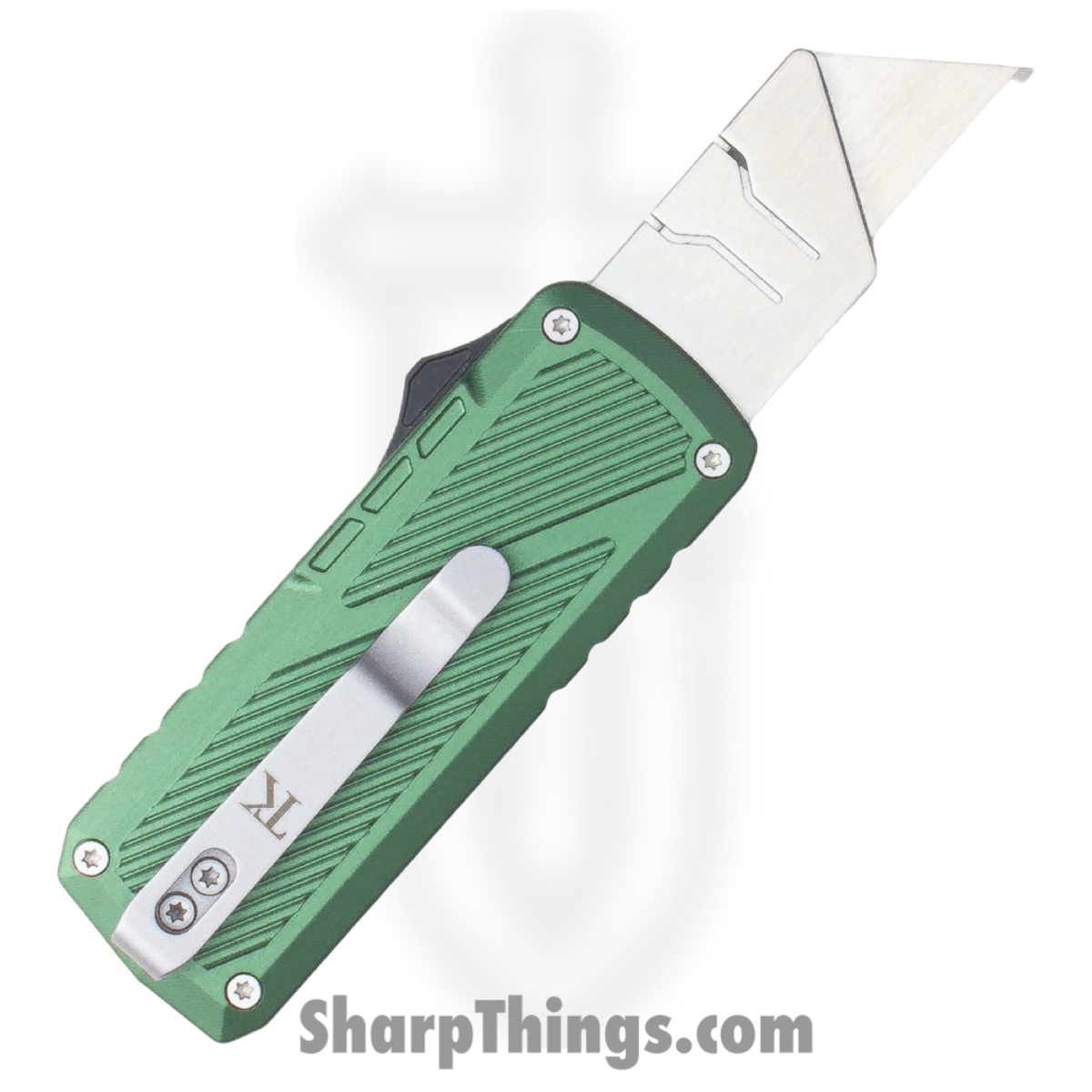 TacKnives - BZ011965-GN - Zipper - Assisted Open Knife - SK5 HC Satin Razor - Ano Aluminum - Green - Image 2