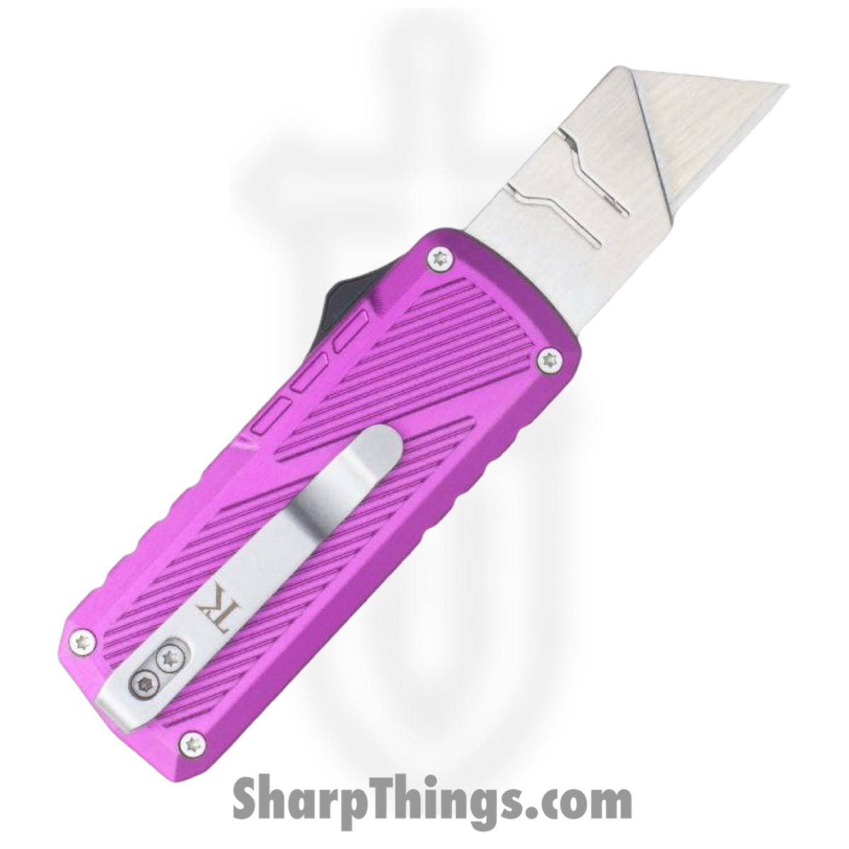 TacKnives - BZ011965-PP - Zipper - Assisted Open Knife - SK5 HC Satin Razor - Ano Aluminum - Purple - Image 2
