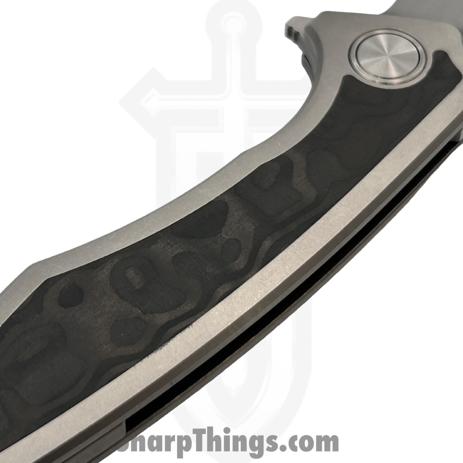 Gecko Customz KW - GCSIKKBP - Sikorae V2 - Folding Knife - CPM MagnaCut Satin Drop Point - Titanium Black Pearl Inlay - Silver Black - Image 4