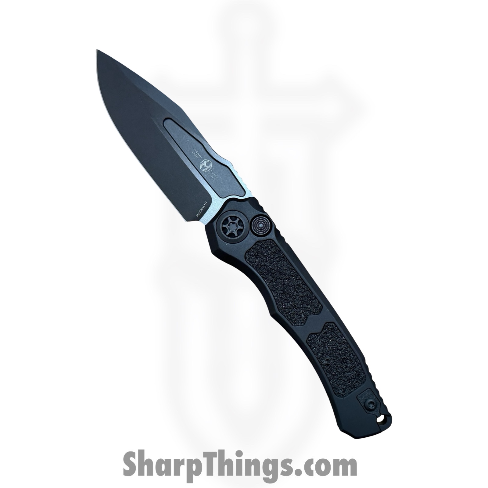 Heretic Knives - H000-6A-T - Wraith Tactical - Automatic Knife - CPM S35VN Coated Clip Point - Aluminum CF Bolster - Black