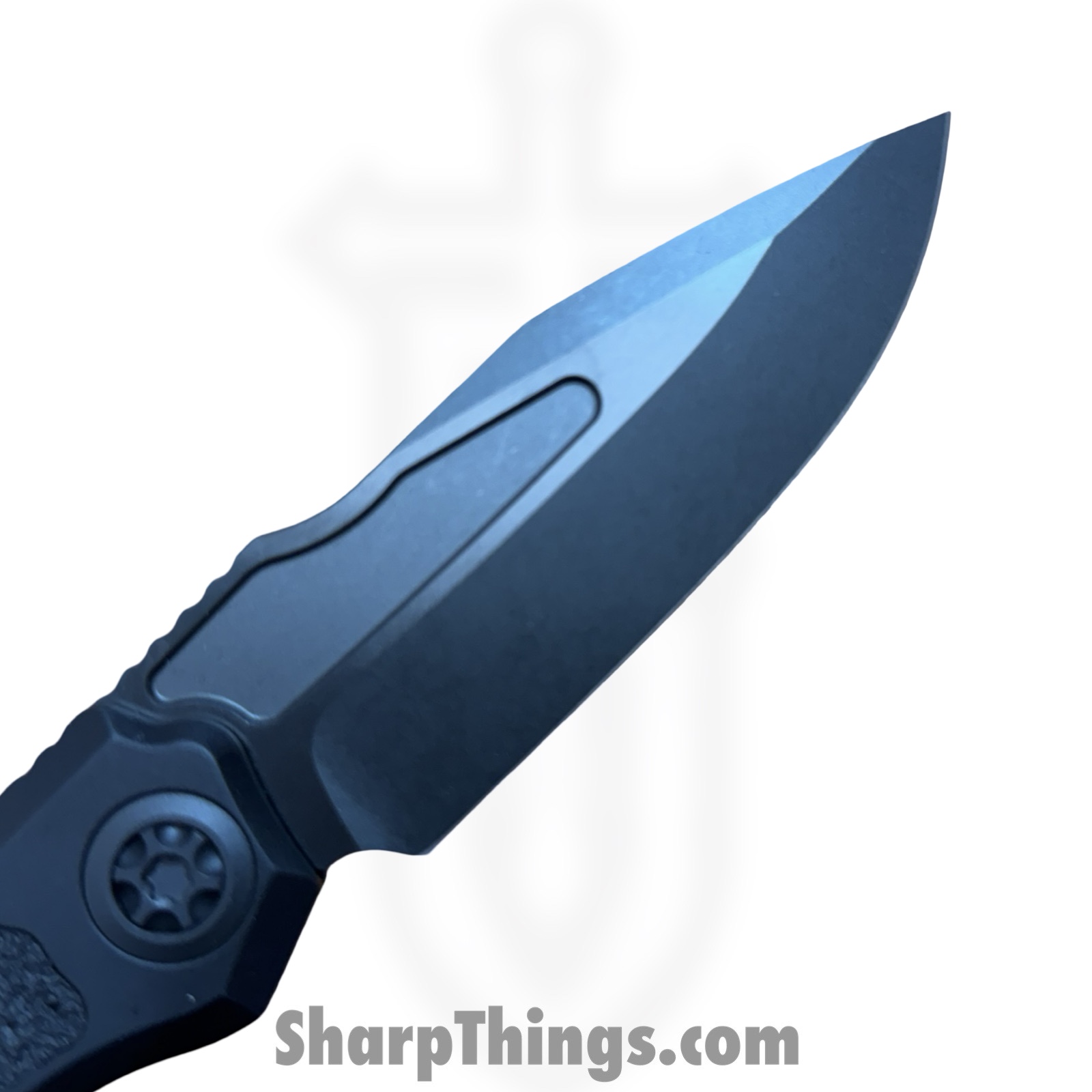 Heretic Knives - H000-6A-T - Wraith Tactical - Automatic Knife - CPM S35VN Coated Clip Point - Aluminum CF Bolster - Black - Image 7