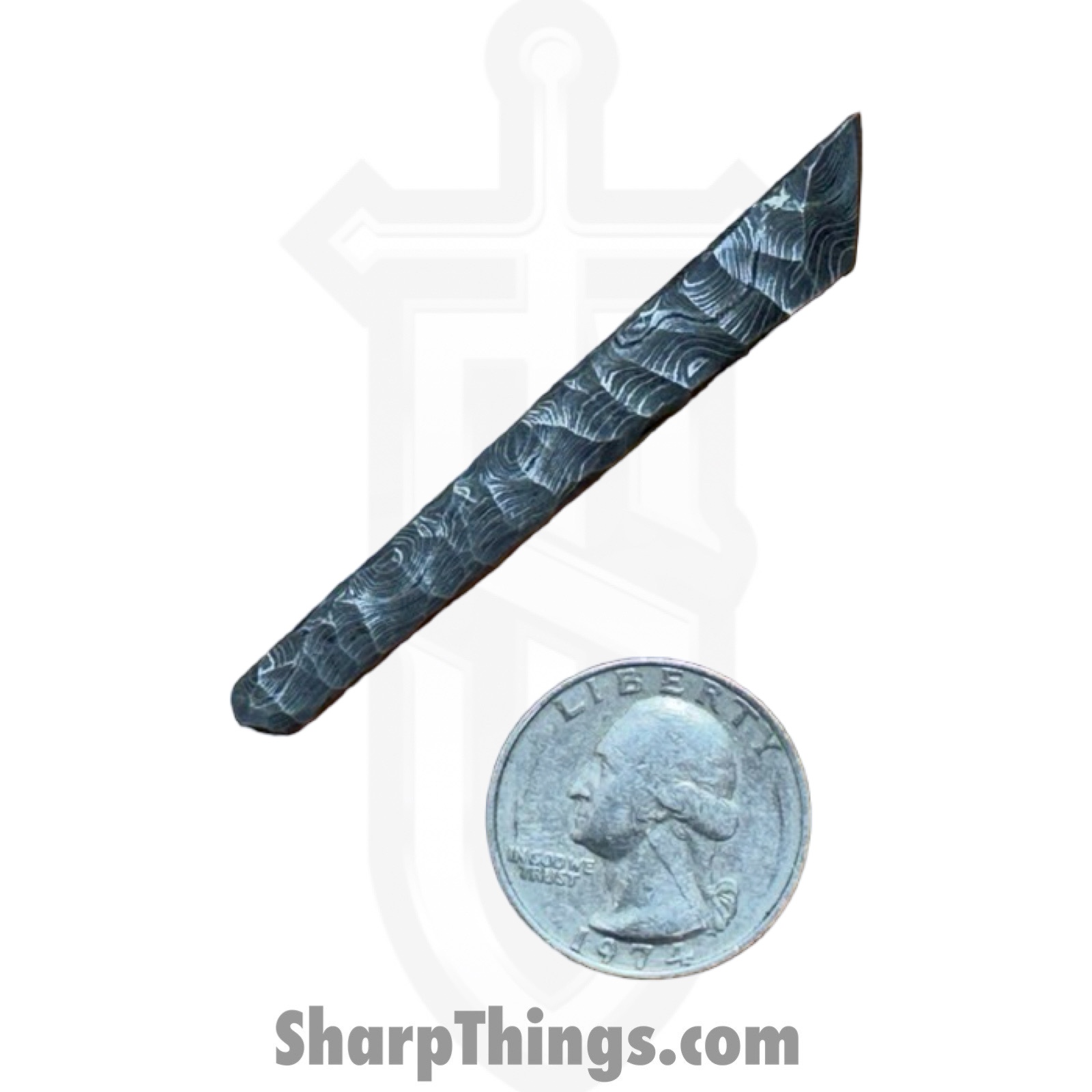 Lex Rex - LEXBS26008-2 - Keychain Scraps - Fixed Blade Knife - Damascus Kiridashi - Skeletonized - Brown - Image 2