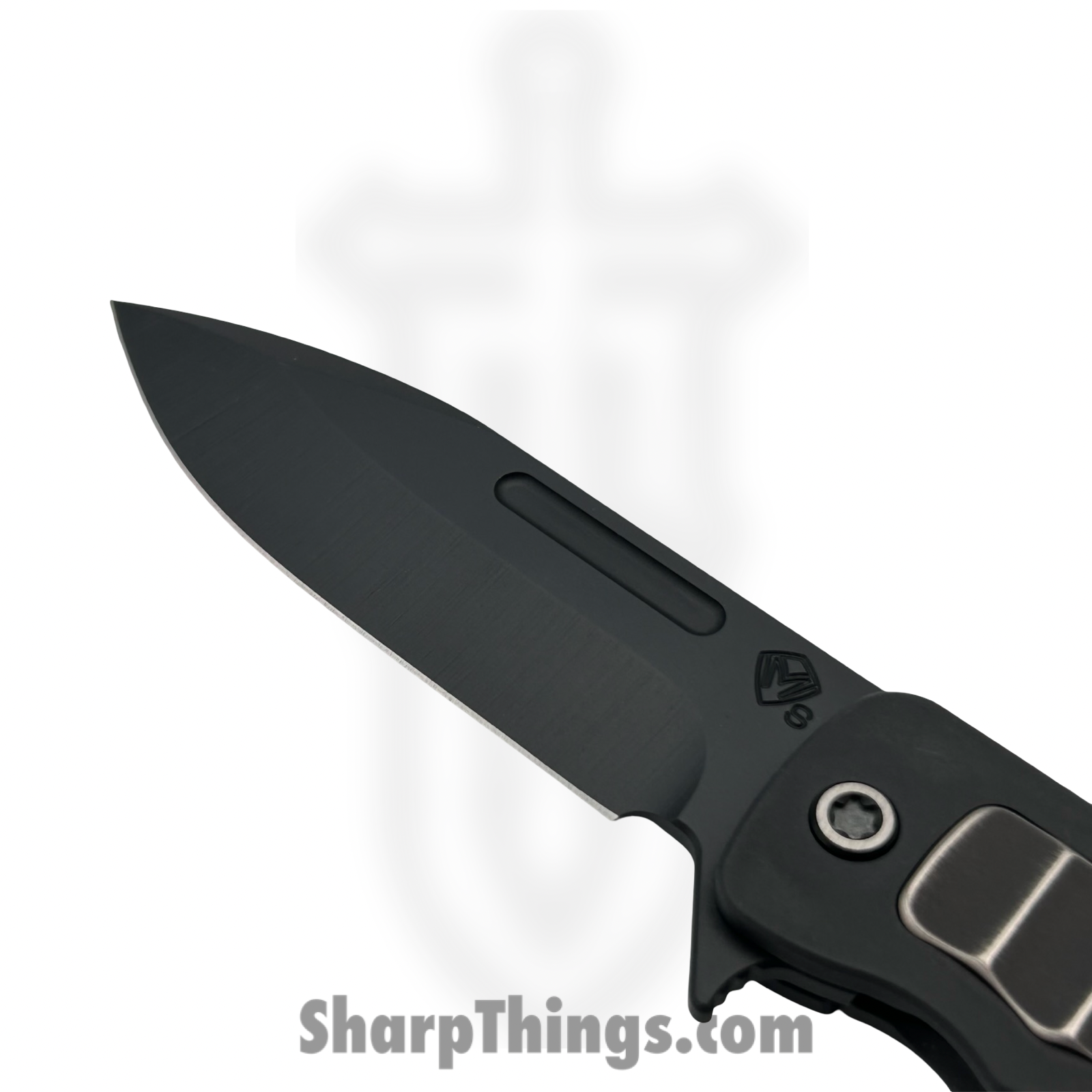 Medford Knife and Tool - MK140SPD-30PV-TPCP-BN - TFF-4 - Folding Knife - S35VN Coated Drop Point - "Gatorbelly" Inlay Titanium - Black - Image 6