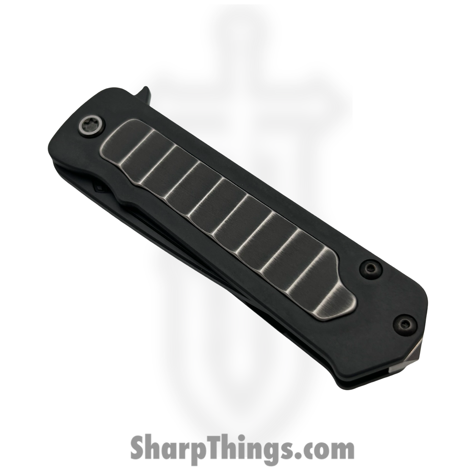 Medford Knife and Tool - MK140SPT-30PV-TPCP-BN - TFF-4 - Folding Knife - S35VN Coated Tanto - "Gatorbelly Inlay" Titanium - Black - Image 3
