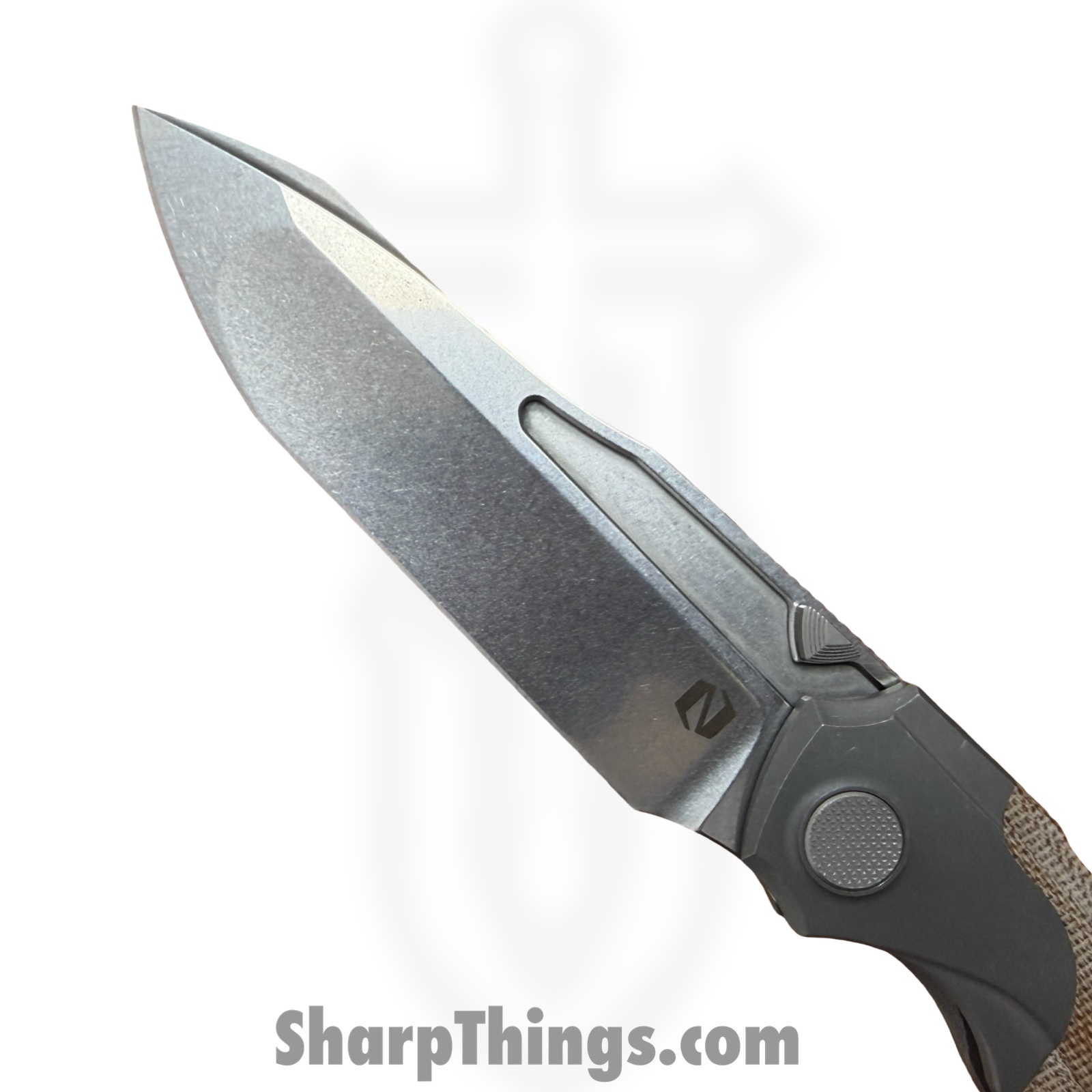 Null Knives - NULLBS2601 - Vandal - Folding Knife - Vanax SuperClean Stonewash Tanto - Micarta - Natural - Image 3
