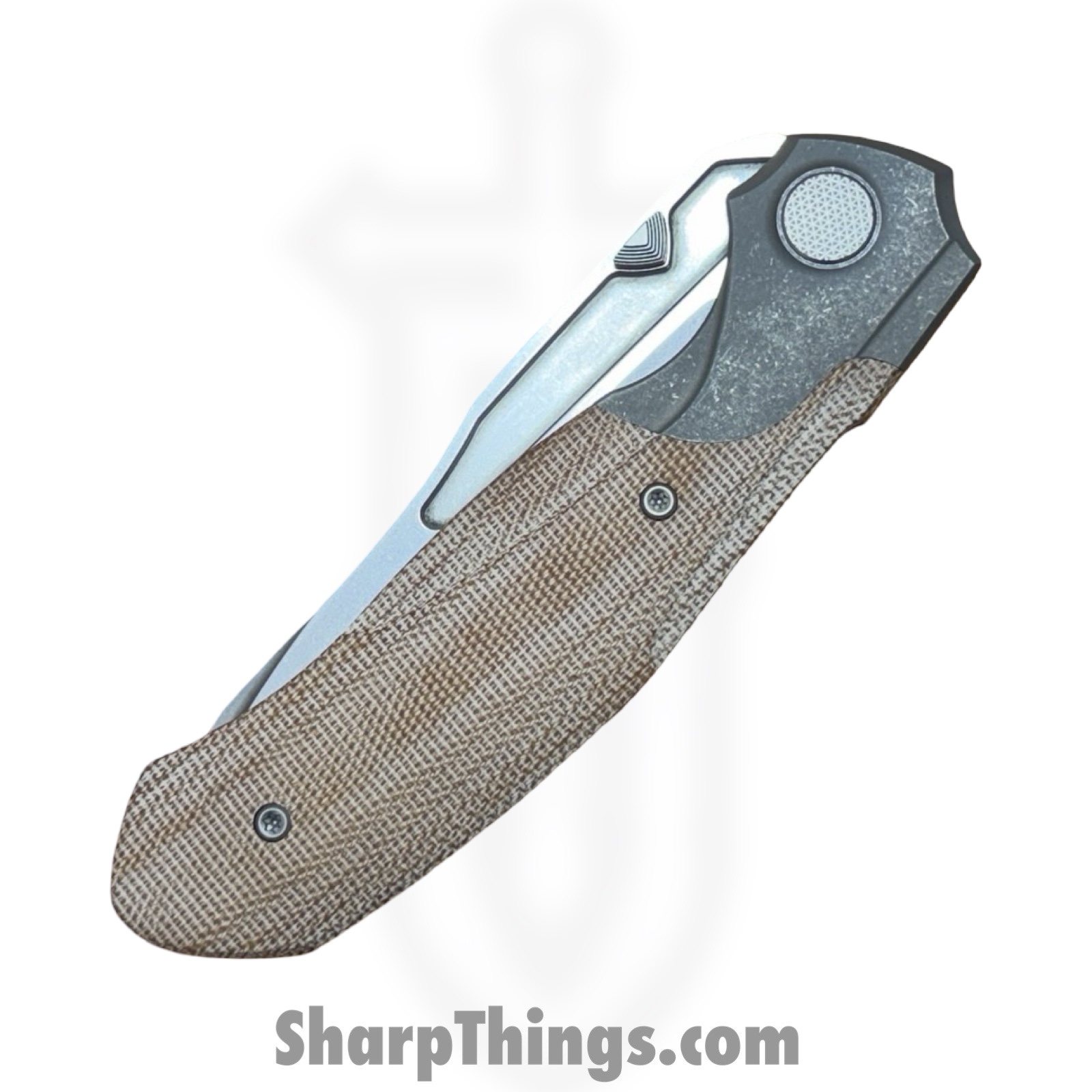 Null Knives - NULLBS2601 - Vandal - Folding Knife - Vanax SuperClean Stonewash Tanto - Micarta - Natural - Image 7