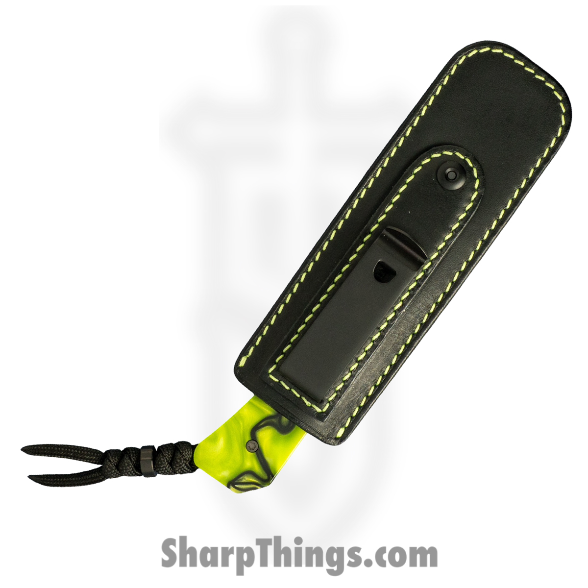 Jack Wolf Knives - PIONE-FX-01-KIR-TOX-GRN - Pioneer FIXedc - Fixed Blade Knife - CPM S90V Coated Drop Point - Kirinite - Toxic Green - Image 4